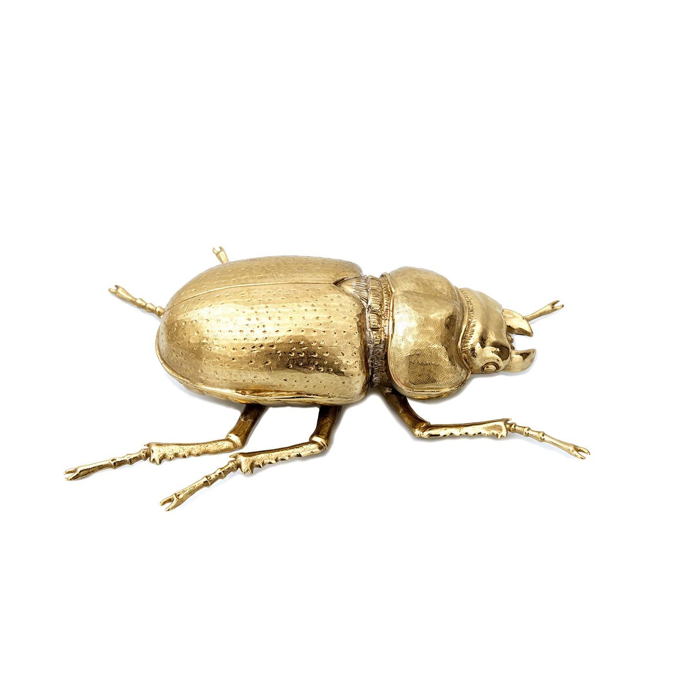 Made entirely by hand from a block of bronze, the Scarab Paperweight—by Florentine luxury experts Badari—offers eternal charm and allure. Hailed by ancient Egyptians, the scarab is back, adding a bold accent while keeping papers neat. The original