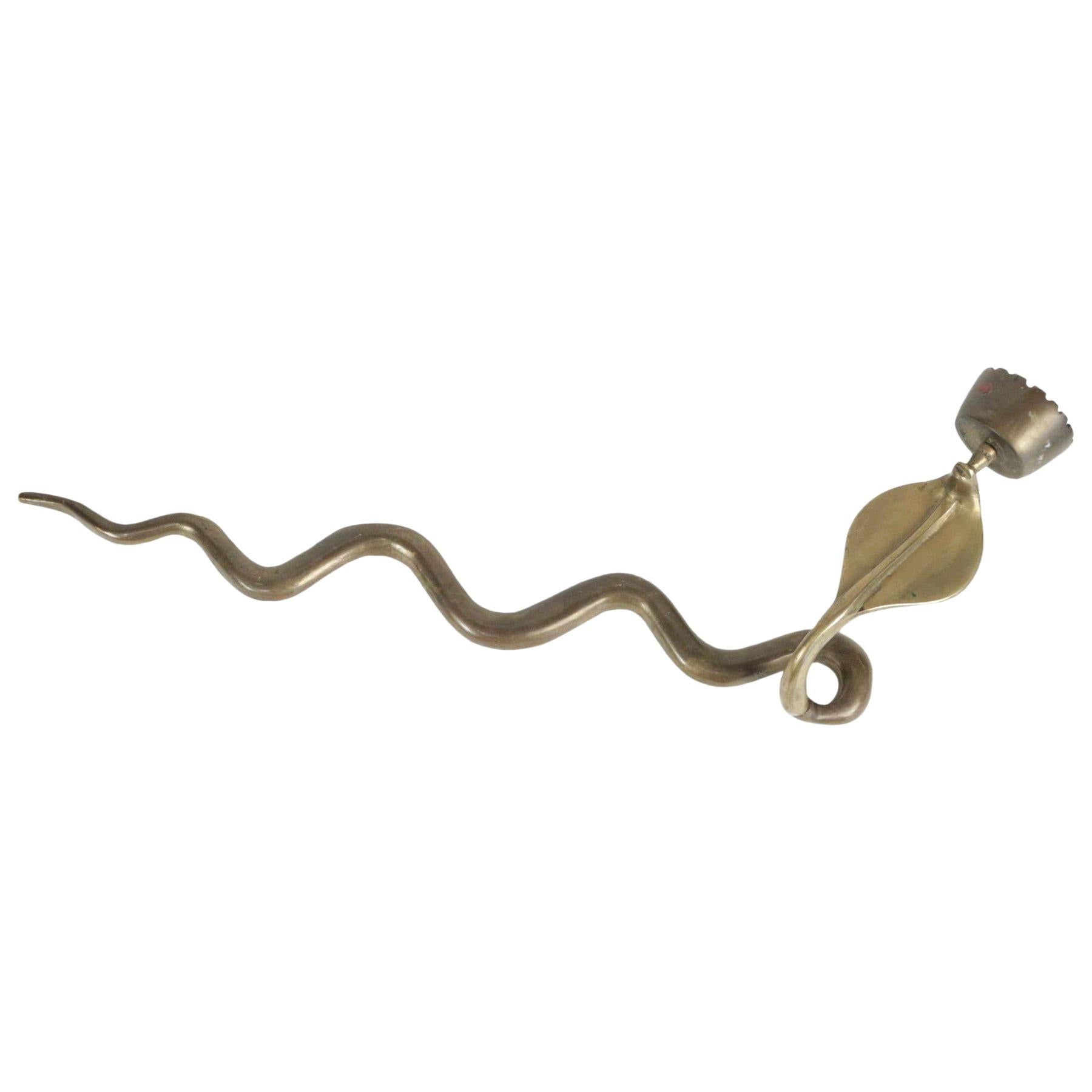 Bronze Sconce of a Cobra, circa 1960, Midcentury Design For Sale