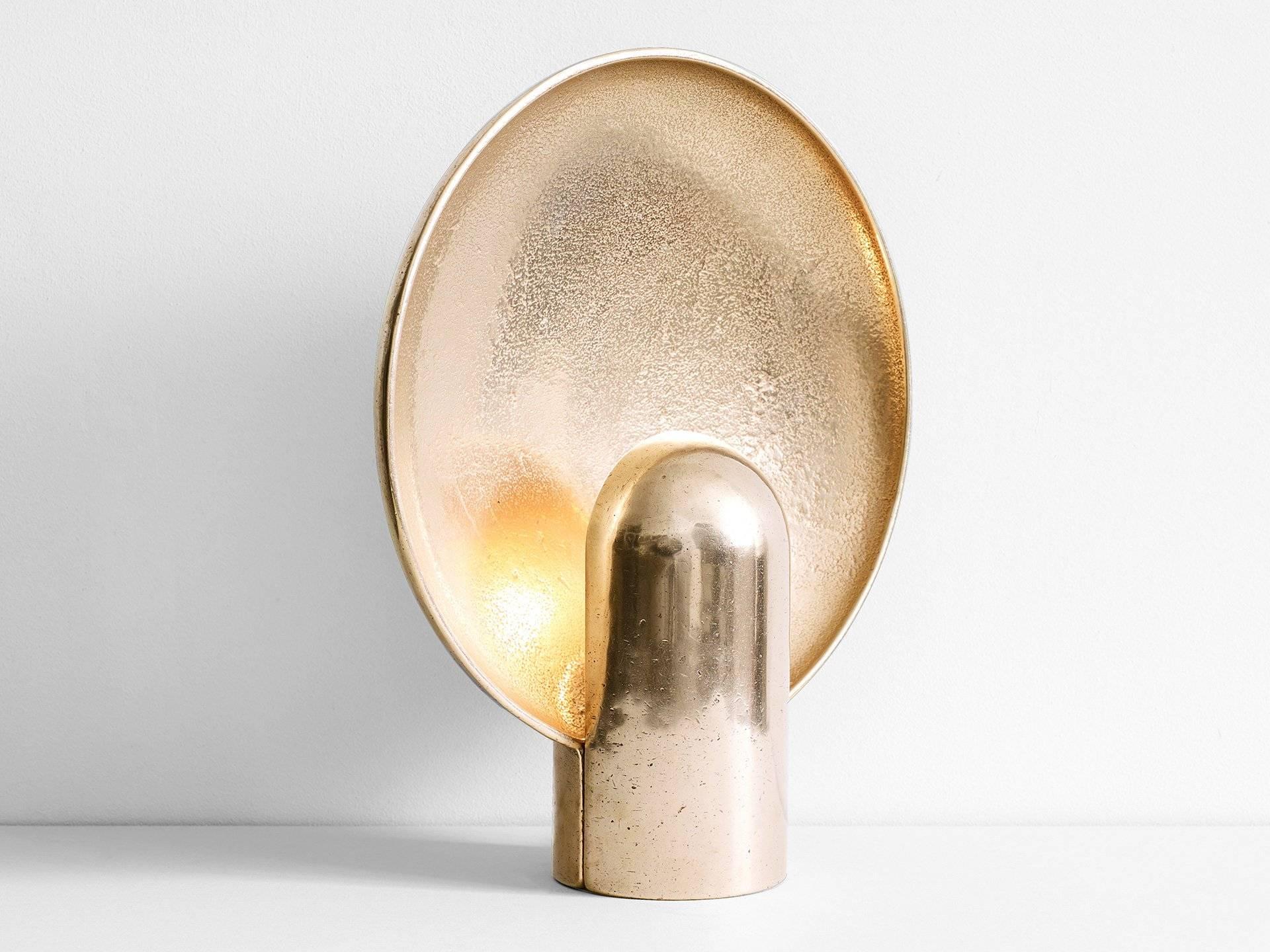 Modern Bronze Sconce Table Lamp by Henry Wilson For Sale