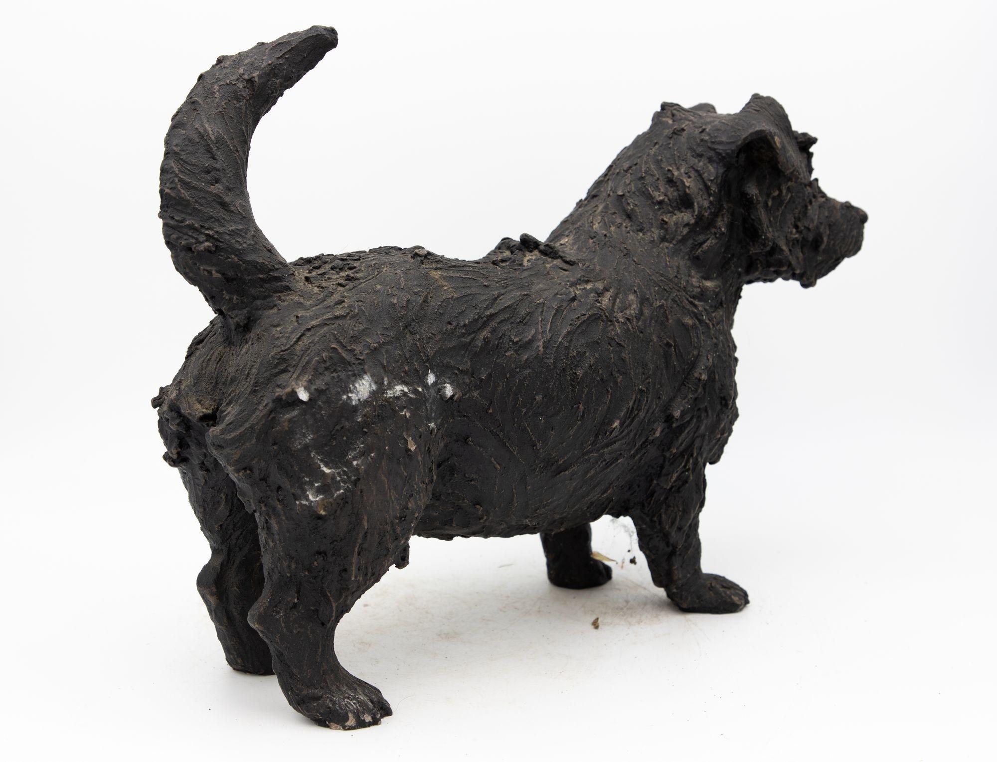 Bronze Scottie Scottish terrier, Anglais Milieu du XXe siècle Bon état - En vente à South Salem, NY