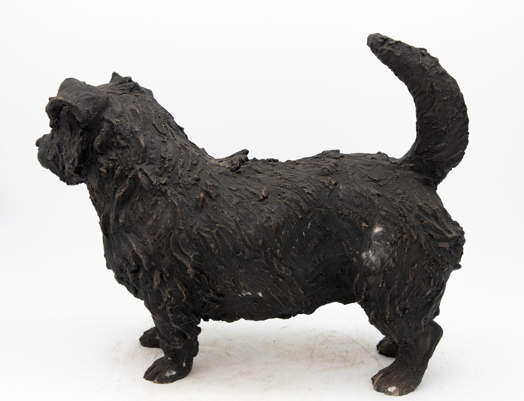 Bronze Scottie Scottish terrier, English Mid 20th century In Good Condition For Sale In South Salem, NY