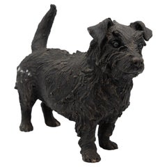 Scottie Scottish Terrier aus Bronze, englisch, Mitte des 20. Jahrhunderts