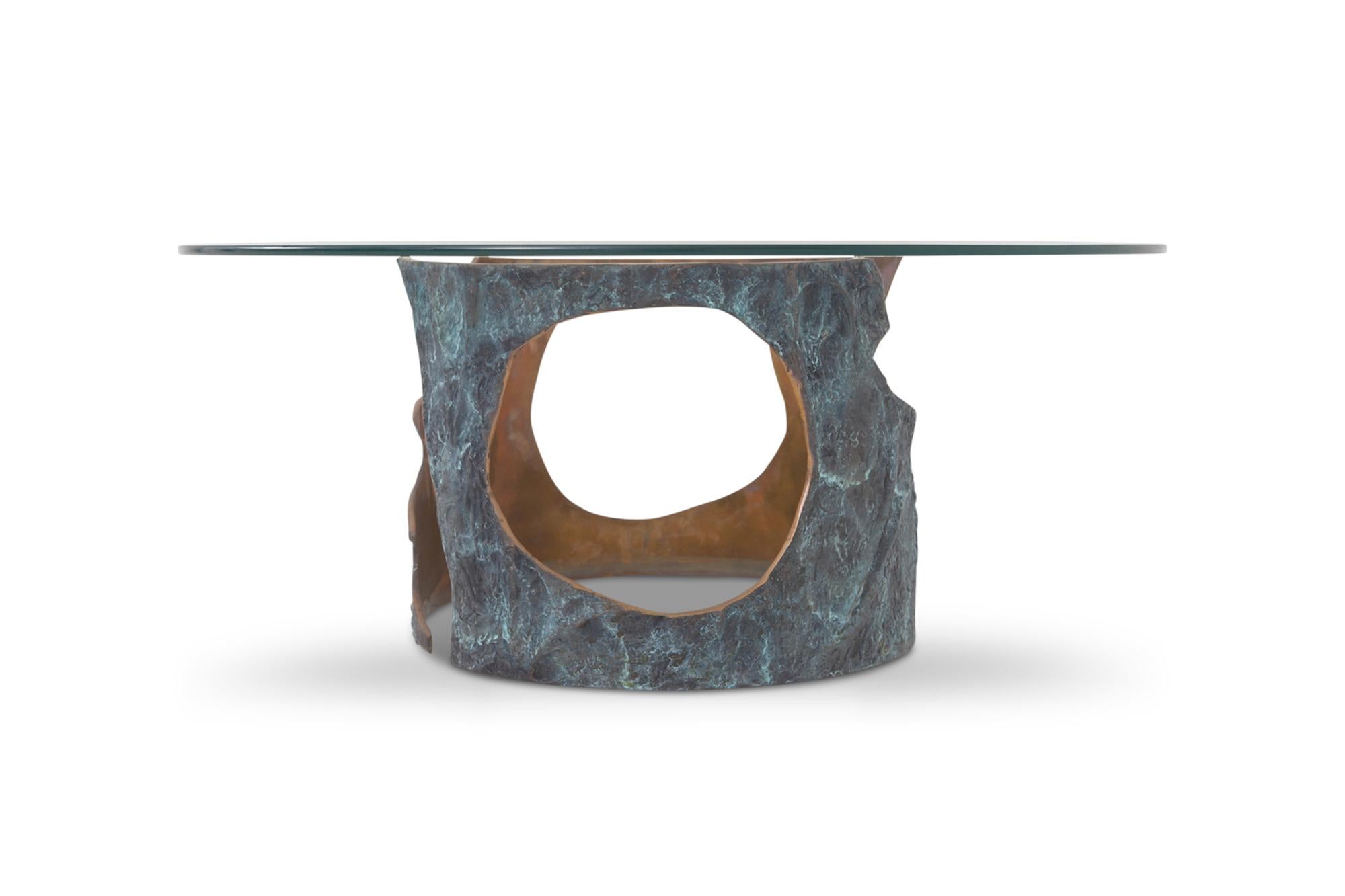 Bronze sculptural Coffee Table by Willy Ceyssens 1970s 1