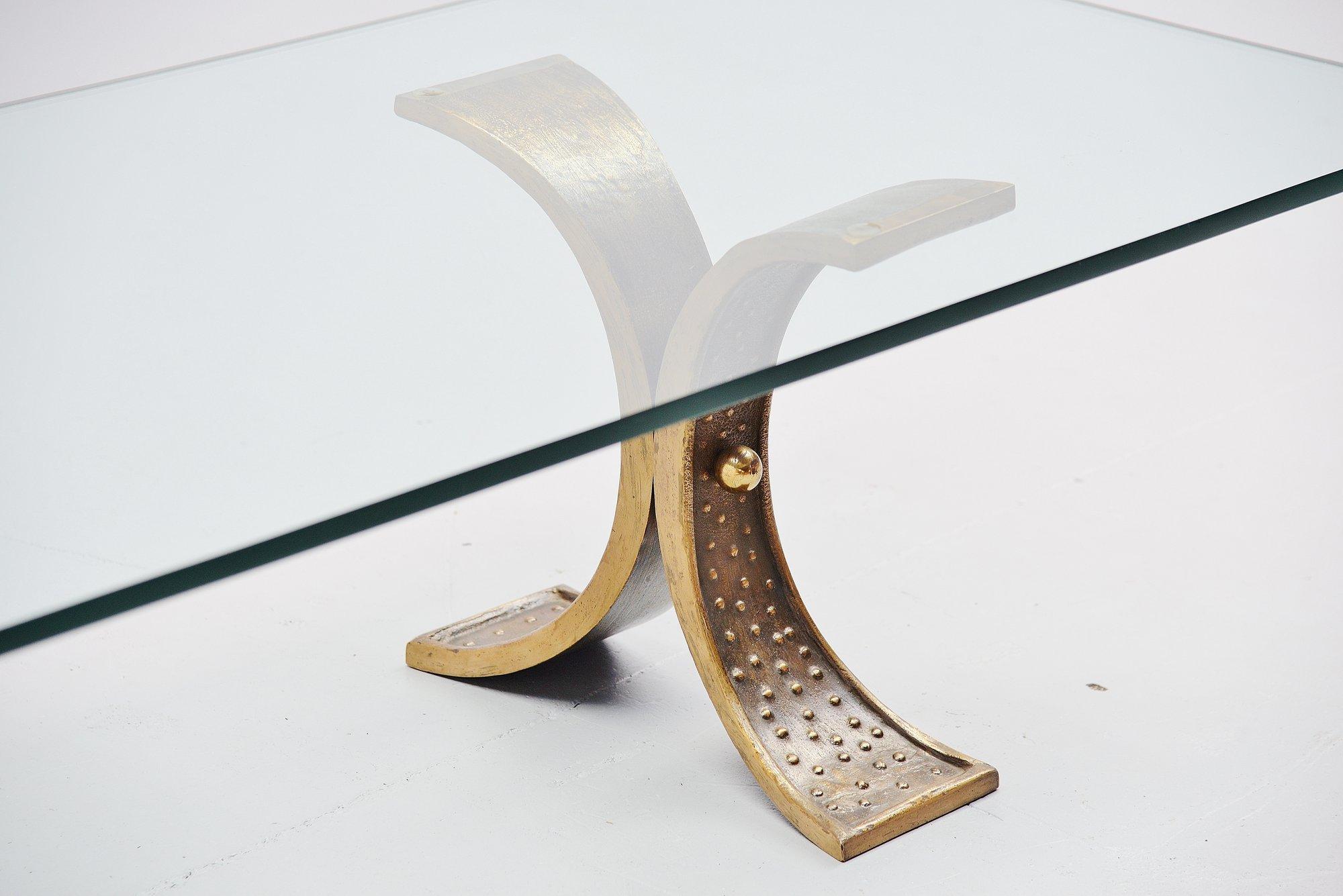 Bronze Sculptural Coffee Table France, 1970 2