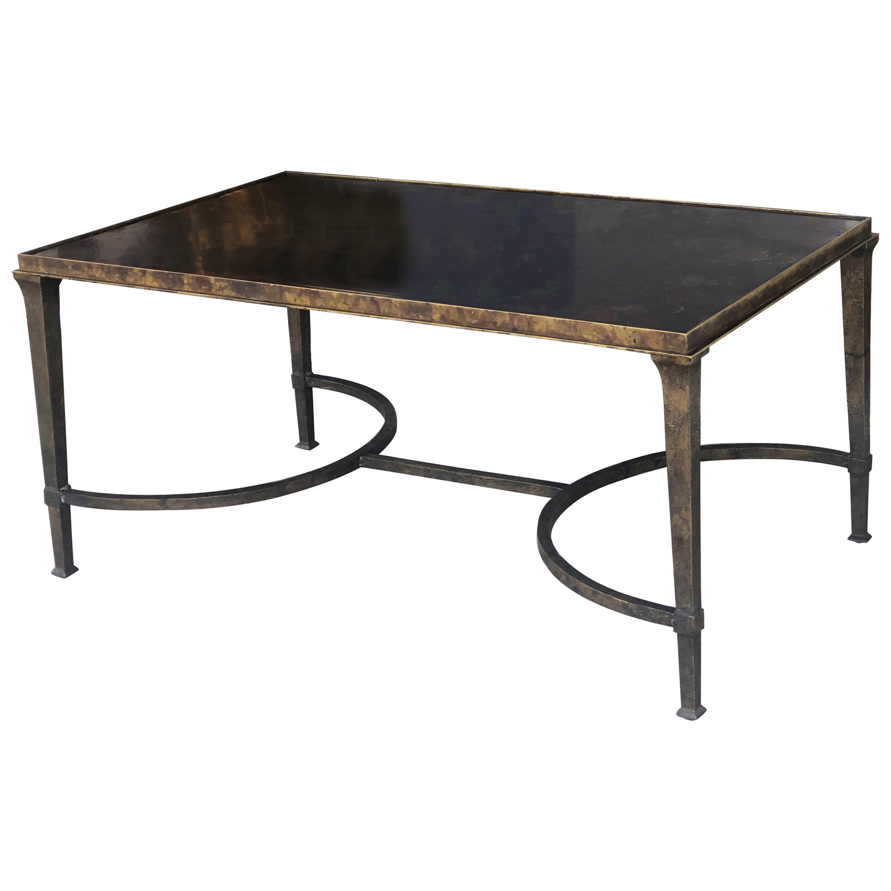 Moroccan Style Bronze Engraved Coffee Table at 1stDibs