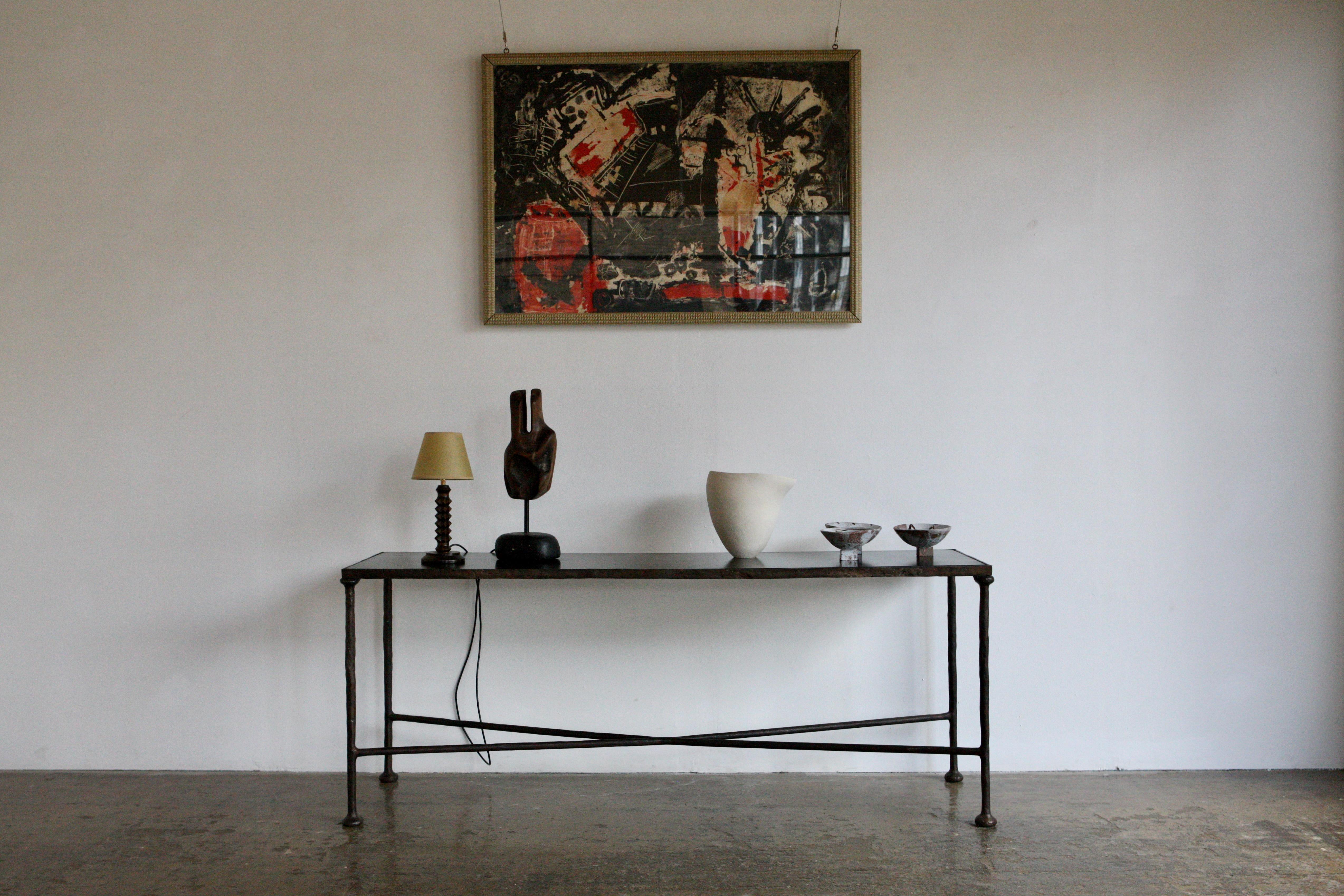 Bronze Sculptural Console Attributed to Diego Giacometti For Sale 13