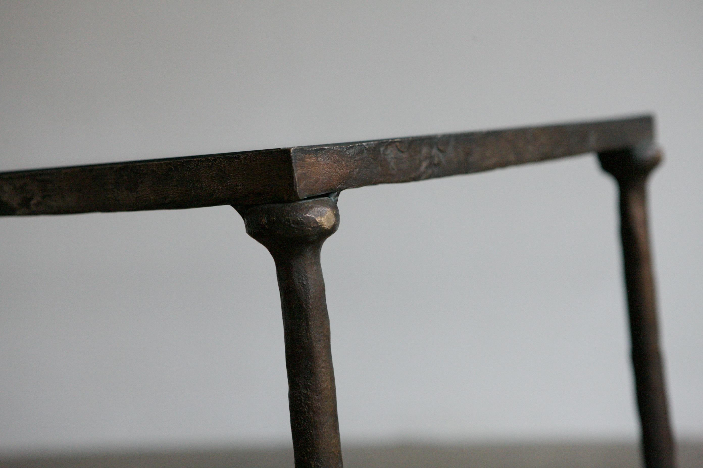 Swiss Bronze Sculptural Console Attributed to Diego Giacometti For Sale