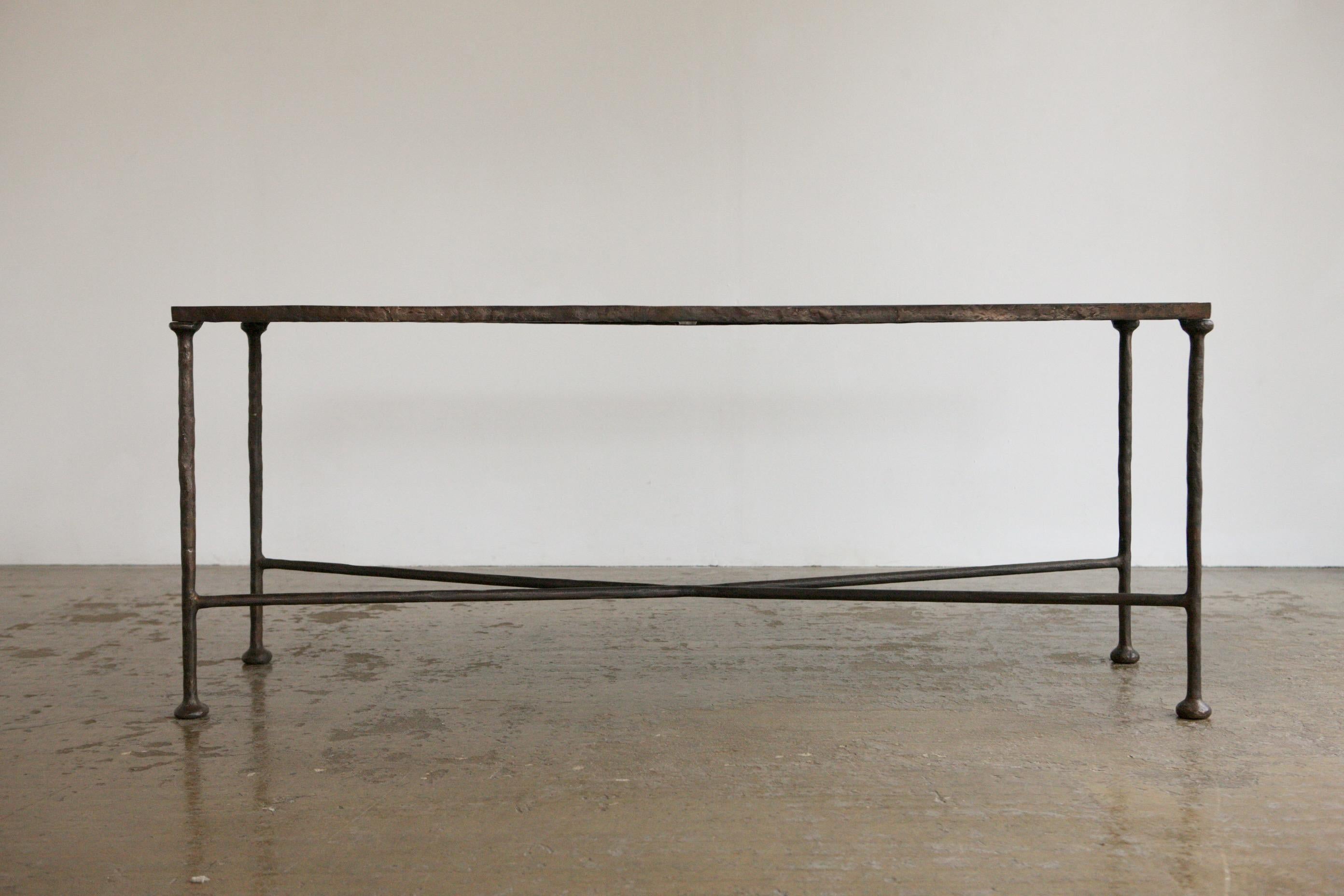 Late 20th Century Bronze Sculptural Console Attributed to Diego Giacometti For Sale
