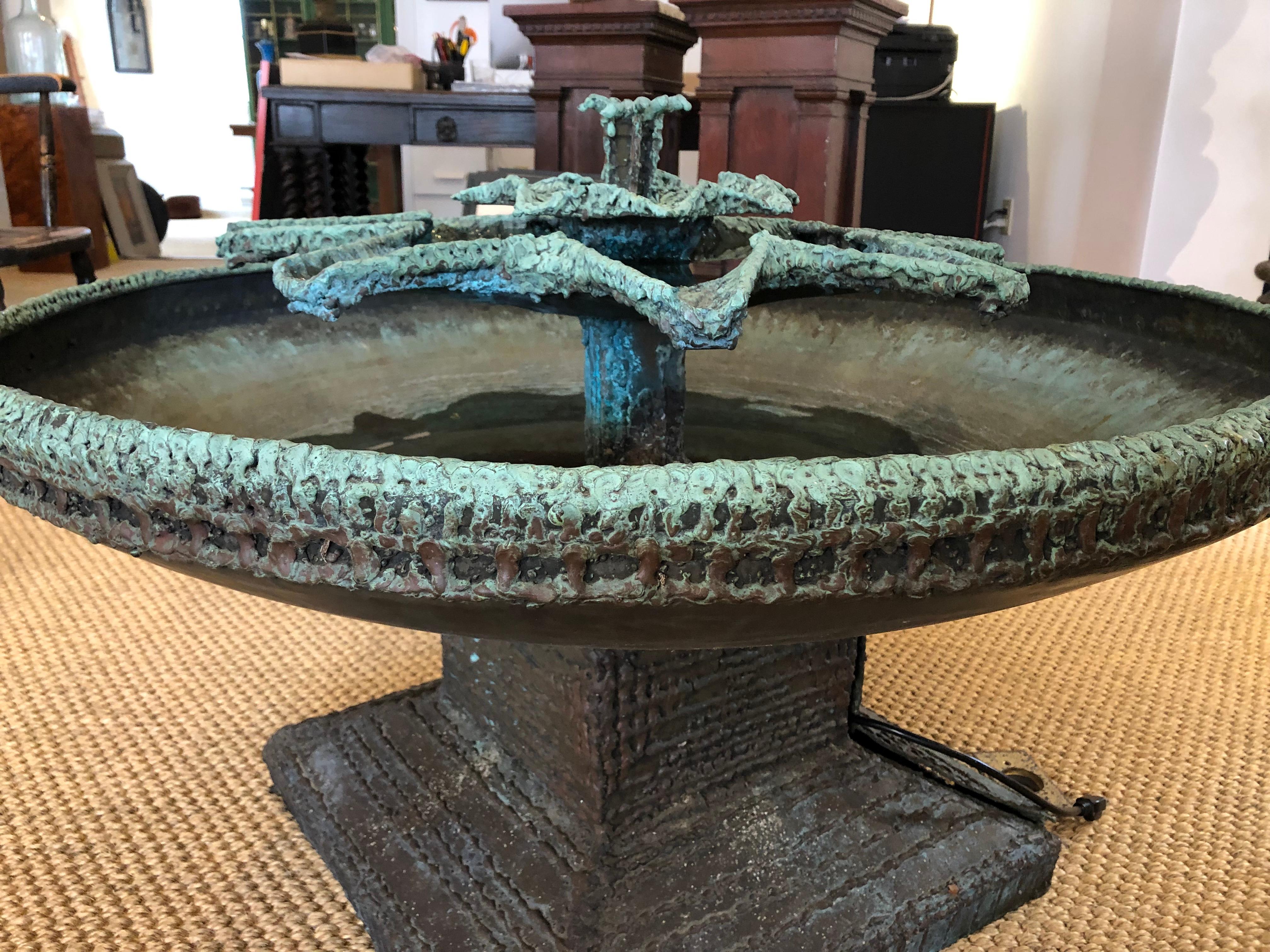 Mid-Century Modern Bronze Sculptural Fountain by Aris Demetrios, circa 1970