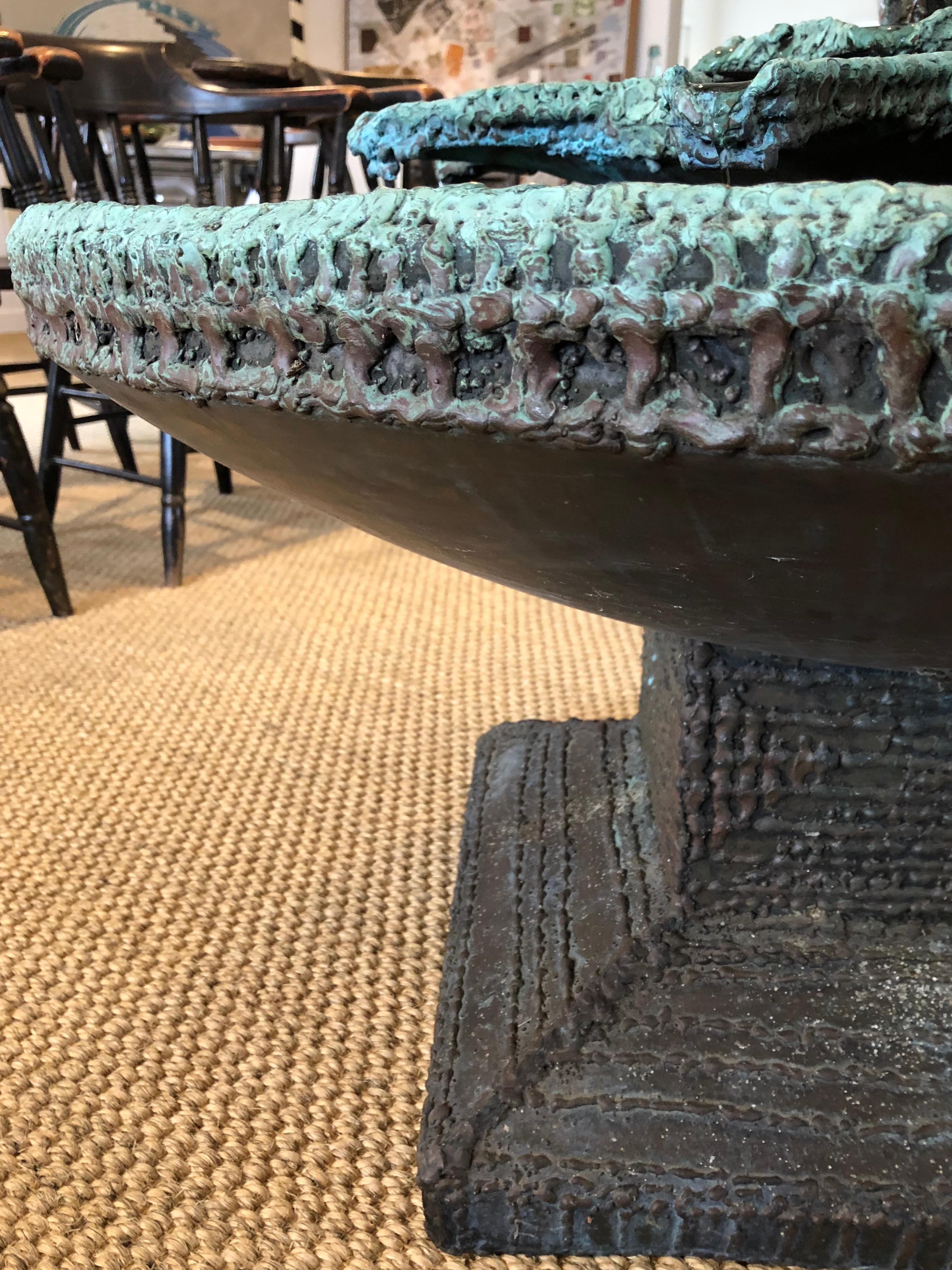 Mid-Century Modern Bronze Sculptural Fountain by Aris Demetrios, circa 1970