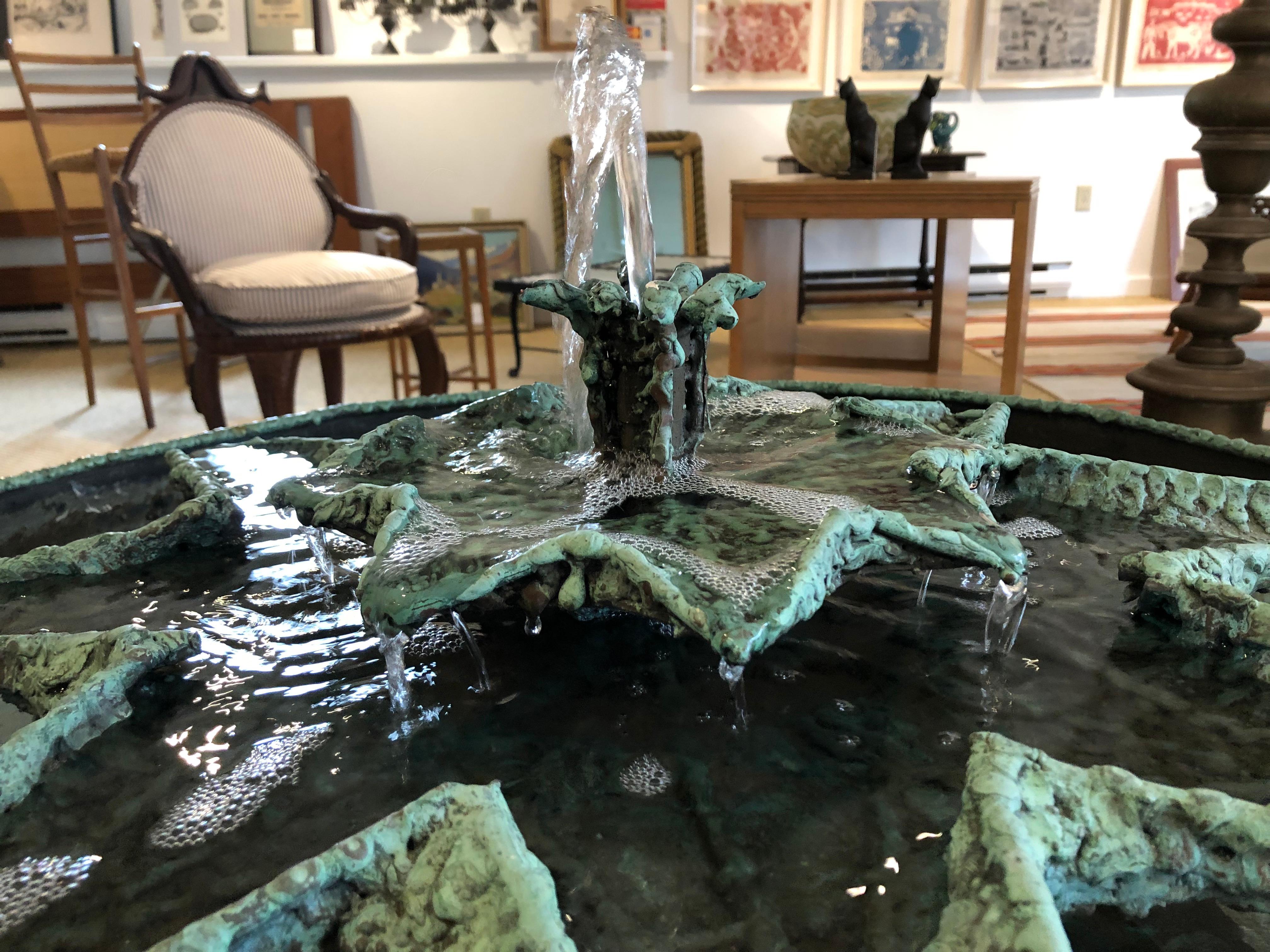 American Bronze Sculptural Fountain by Aris Demetrios, circa 1970