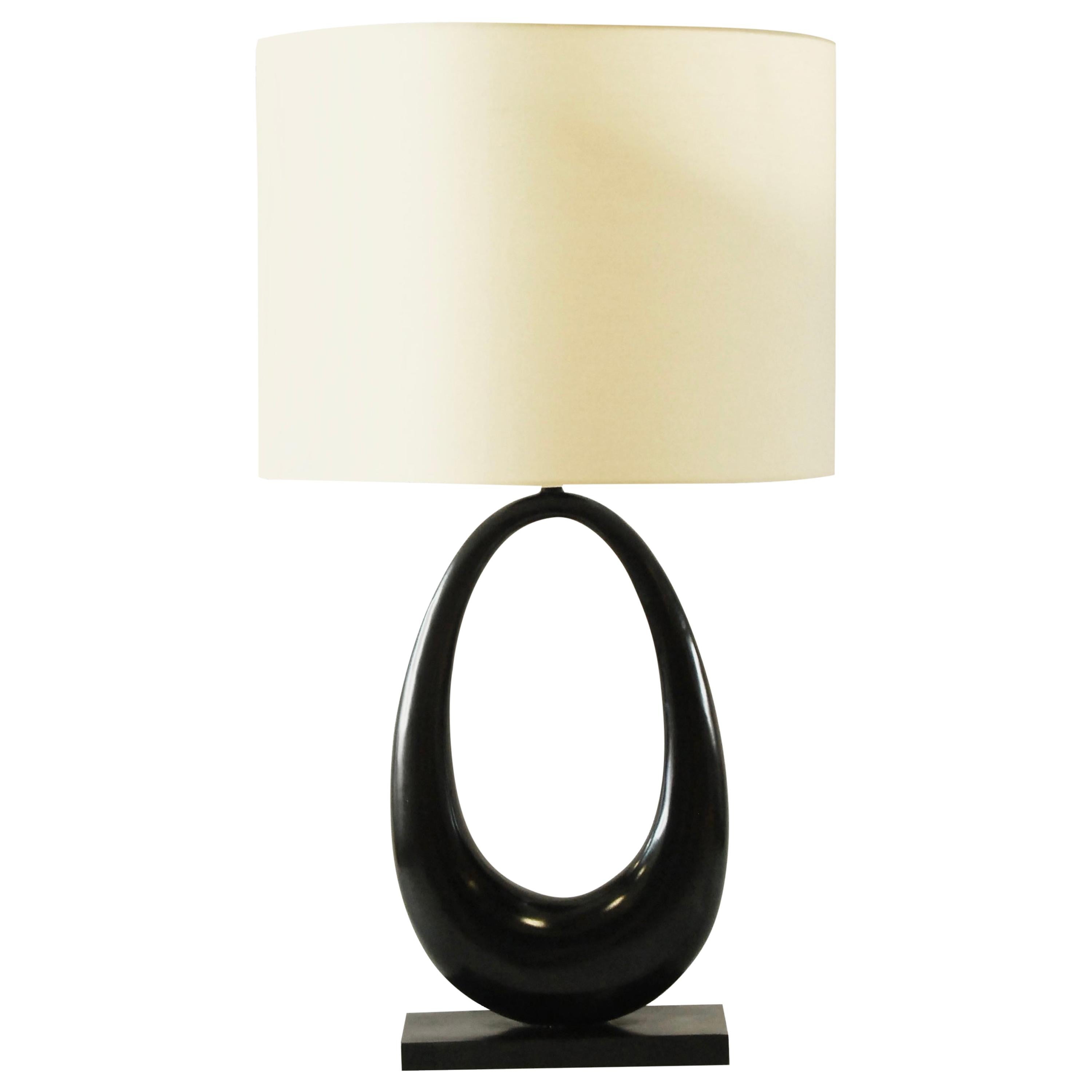 Large Sculptural Jewel Table Lamp in Black Bronze by Elan Atelier (Preorder)