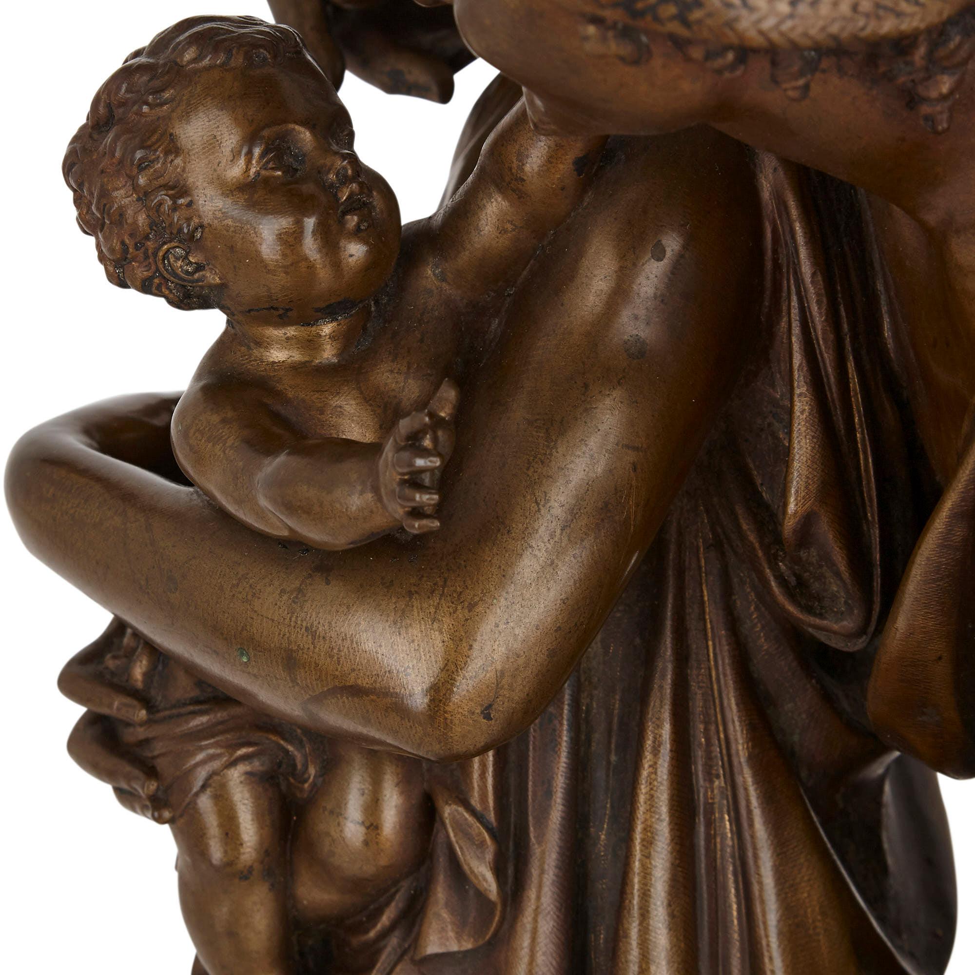 Lampe sculpturale en bronze de Henry Étienne Dumaige Bon état - En vente à London, GB