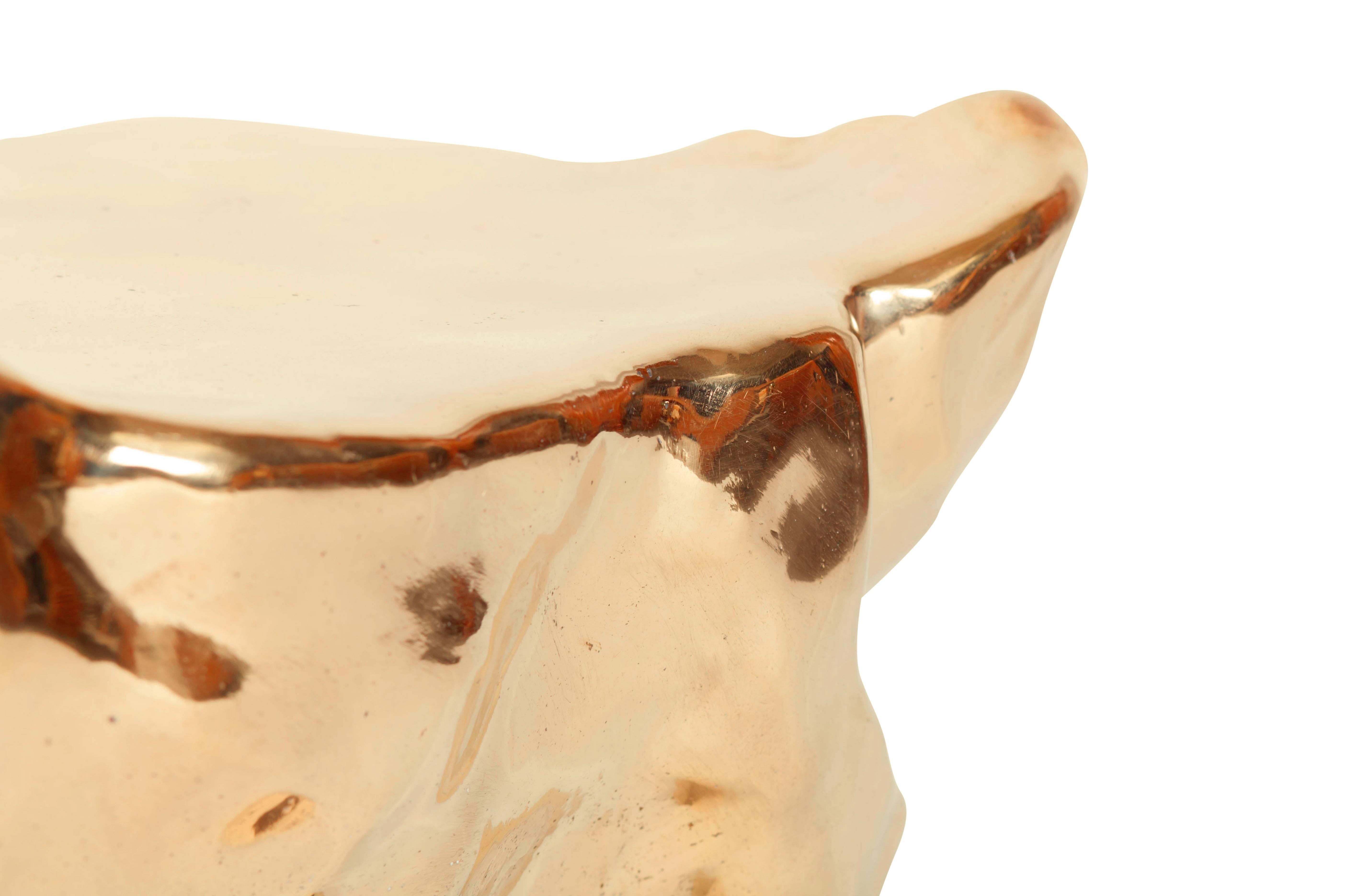 Bronze Sculptural 'Lava' Stool by Studio Goldwood In Excellent Condition In Antwerp, BE