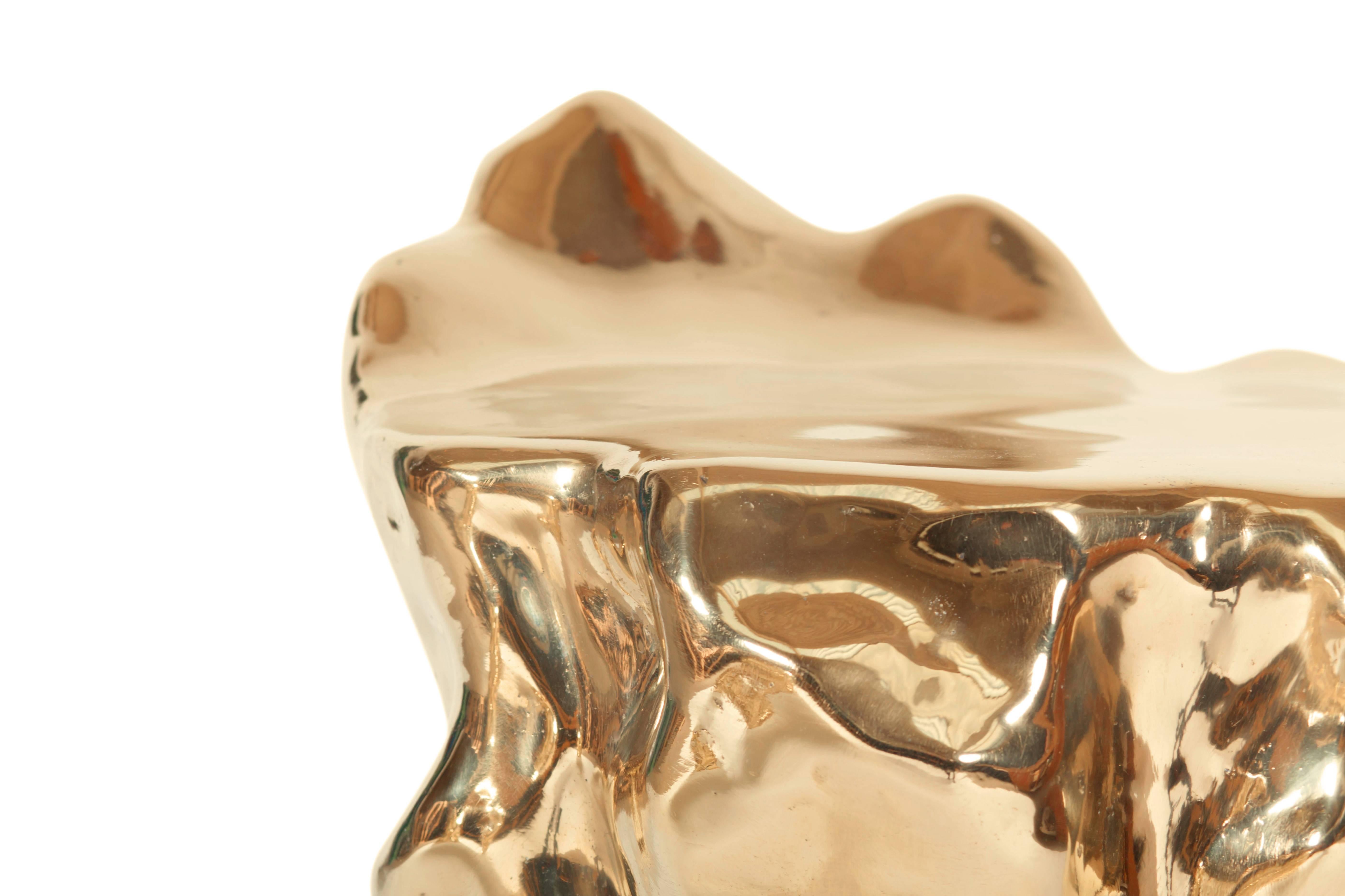 Bronze Sculptural 'Lava' Stool by Studio Goldwood 1