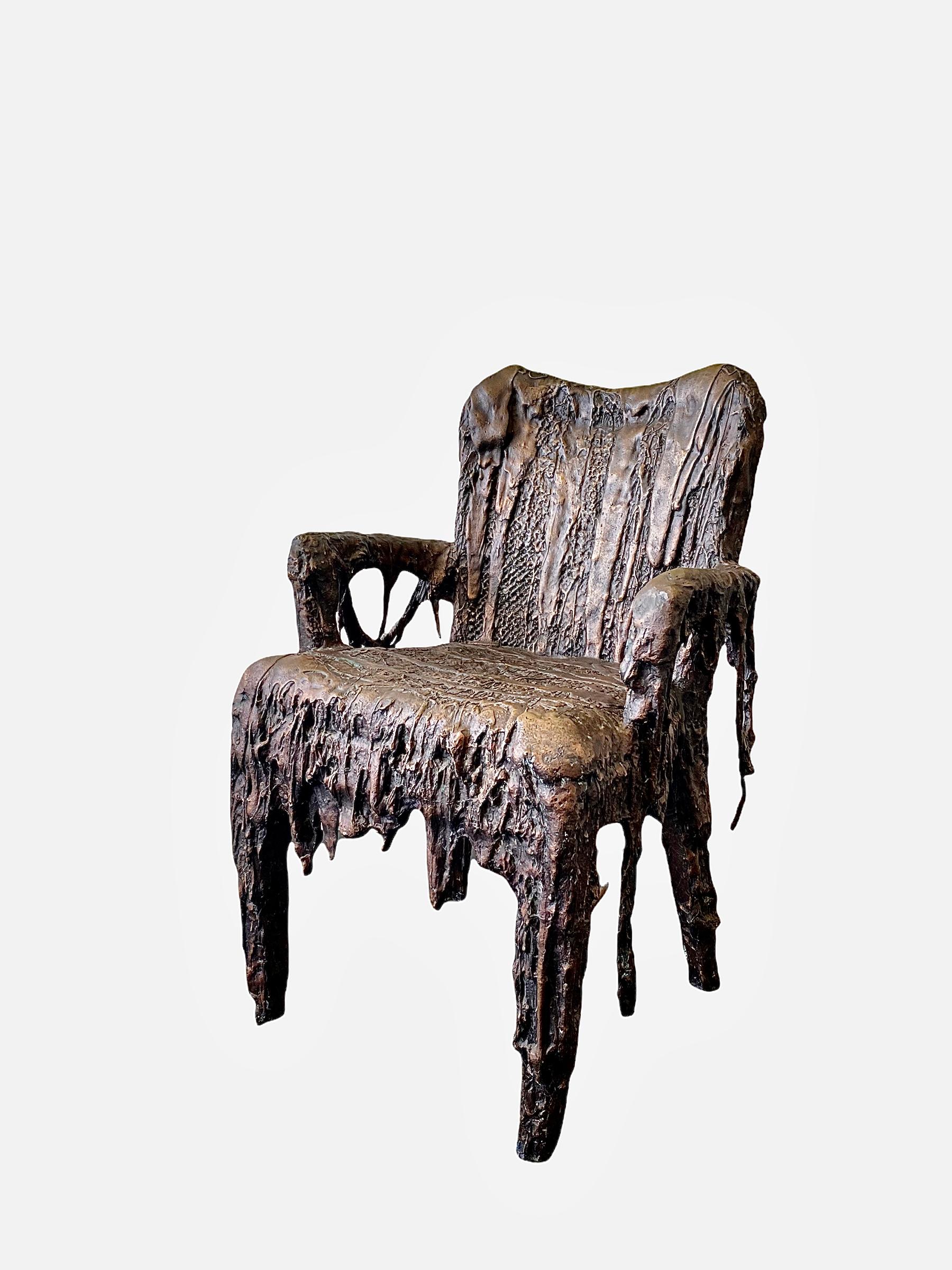 Chaise Panama sculpturale en bronze, XXIe siècle de Mattia Biagi en vente 1