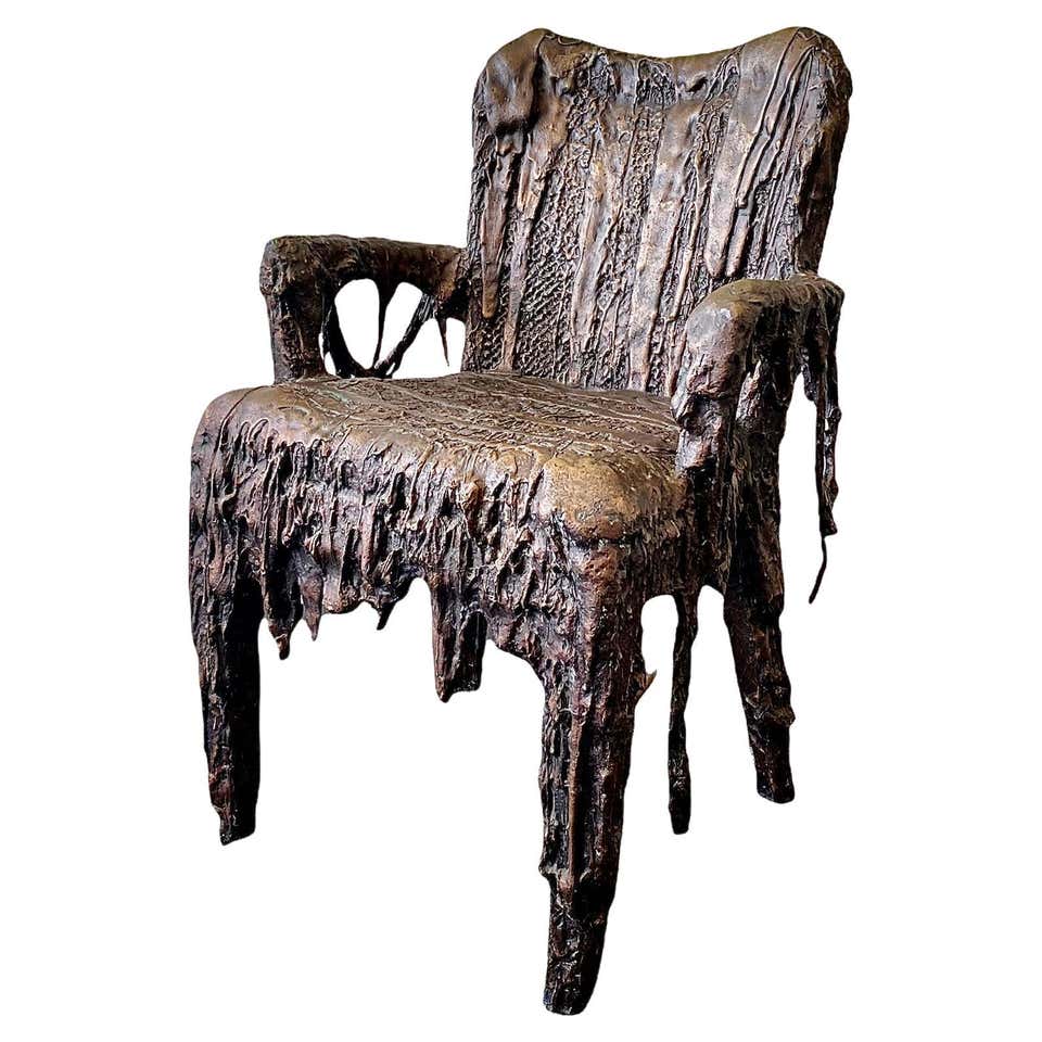 Paper Pulp Chair Yellow Paper Pulp Sculptural #21.1c Tubes Chair by Zaven For Sale at ...
