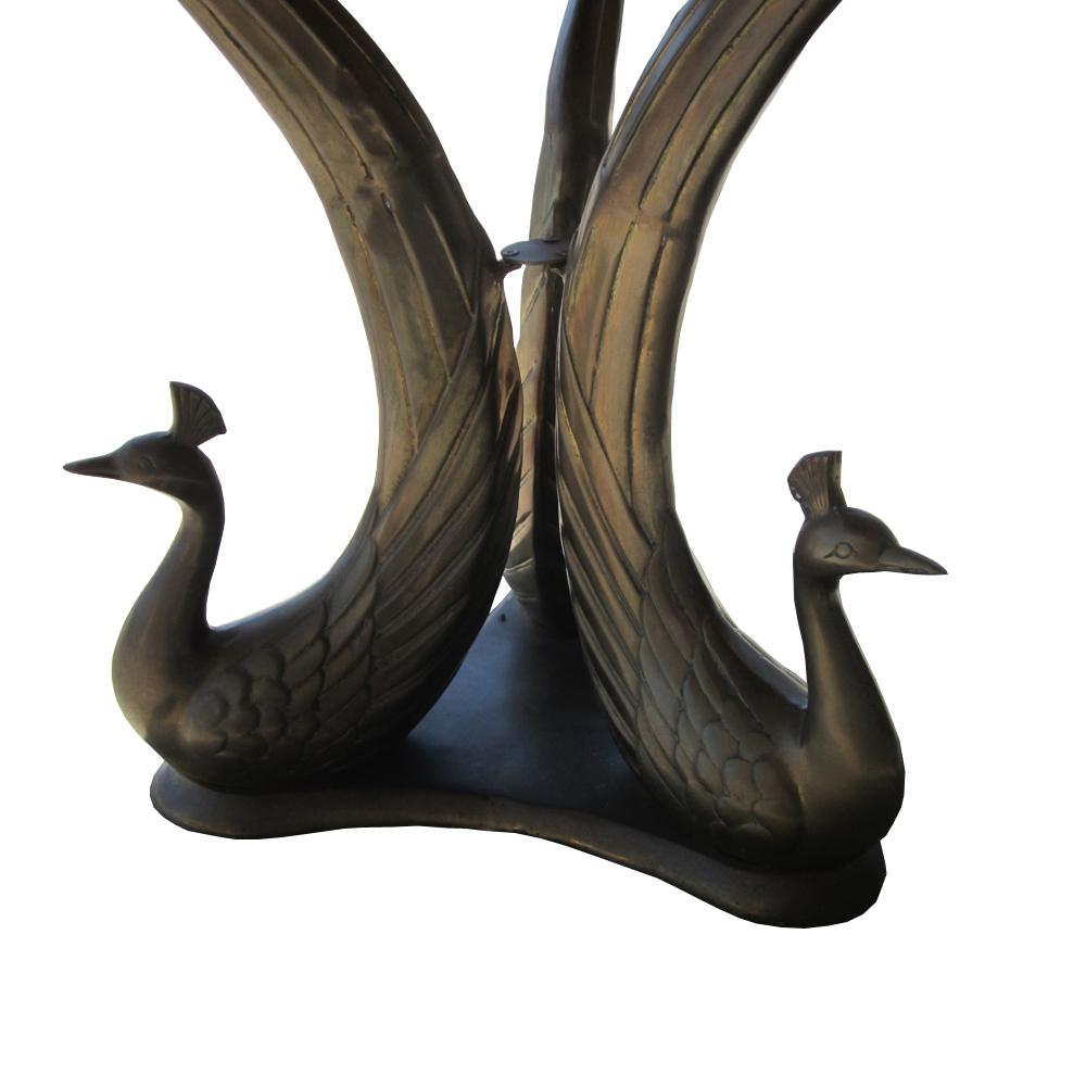 Table paon sculpturale en bronze Bon état - En vente à Pasadena, TX