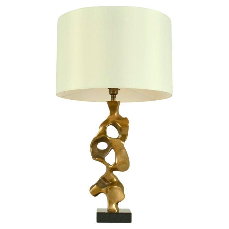 Bronze Sculptural Table Lamp by Michel Jaubert In Excellent Condition In London, GB