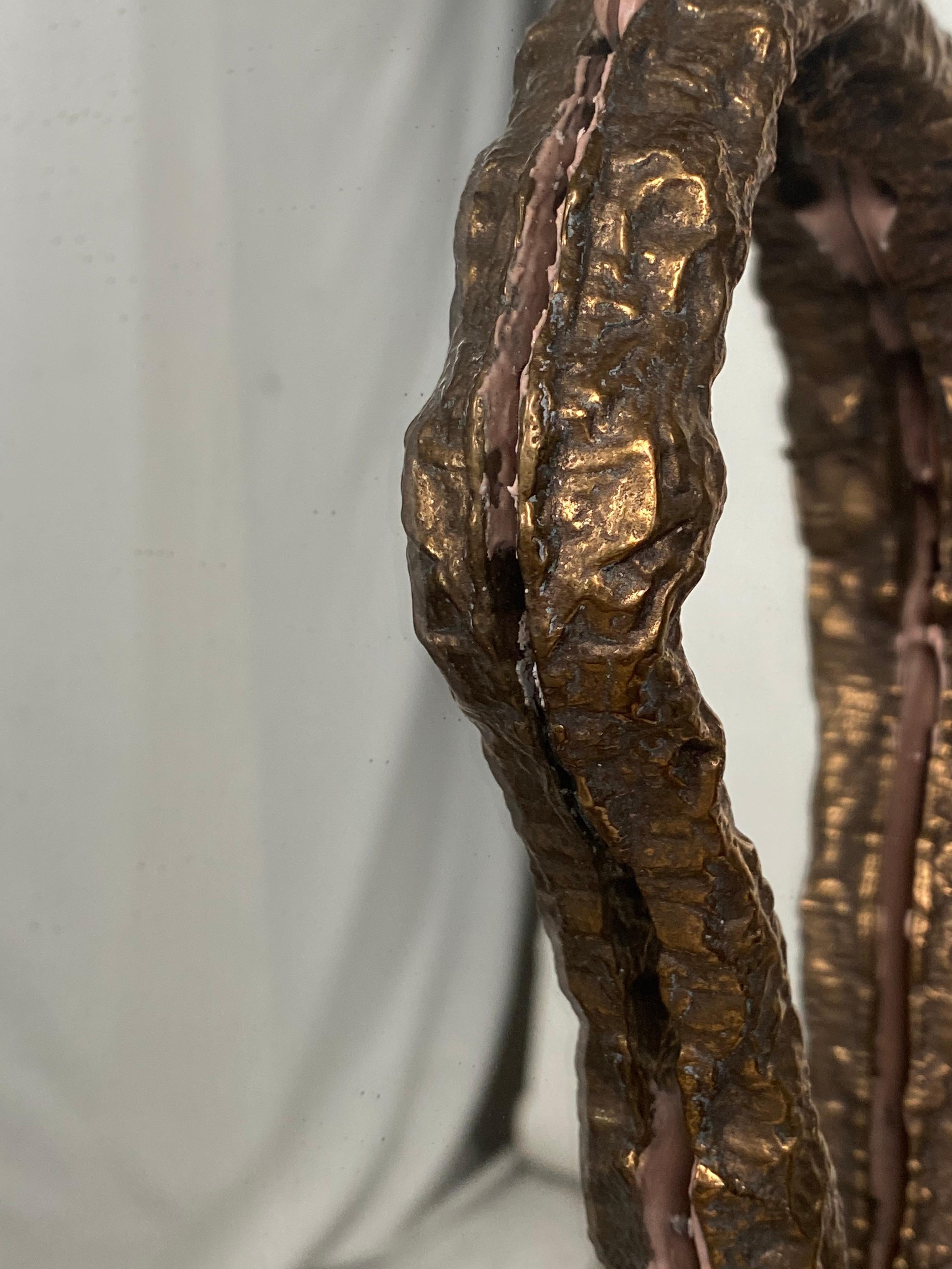 Skulpturaler Waschtischspiegel aus Bronze, 21. Jahrhundert, von Mattia Biagi (Spiegel) im Angebot