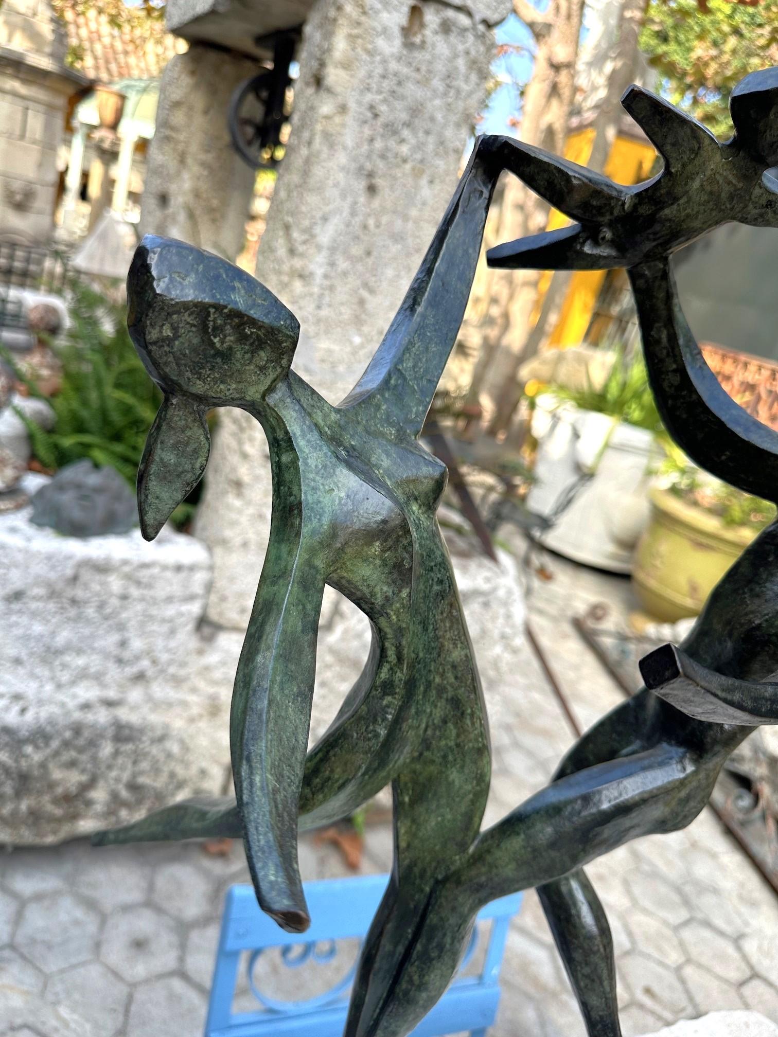 Scultura in bronzo 20° C. Spirito di vita moderno dopo Robert Russin Base in marmo in vendita 8