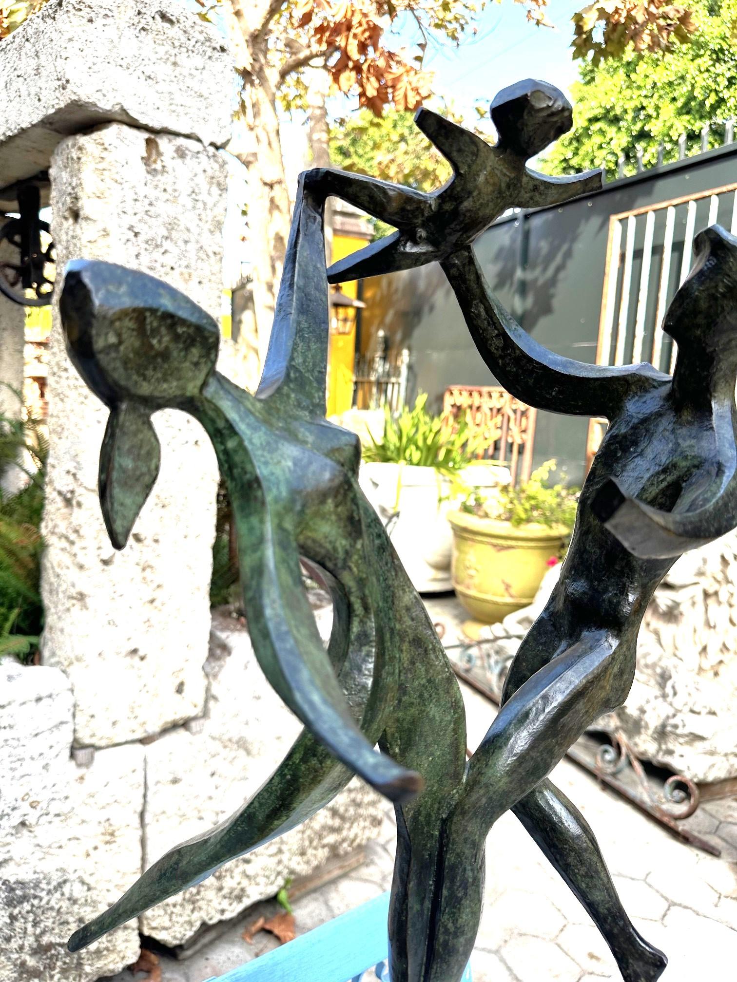 Bronzo Scultura in bronzo 20° C. Spirito di vita moderno dopo Robert Russin Base in marmo in vendita