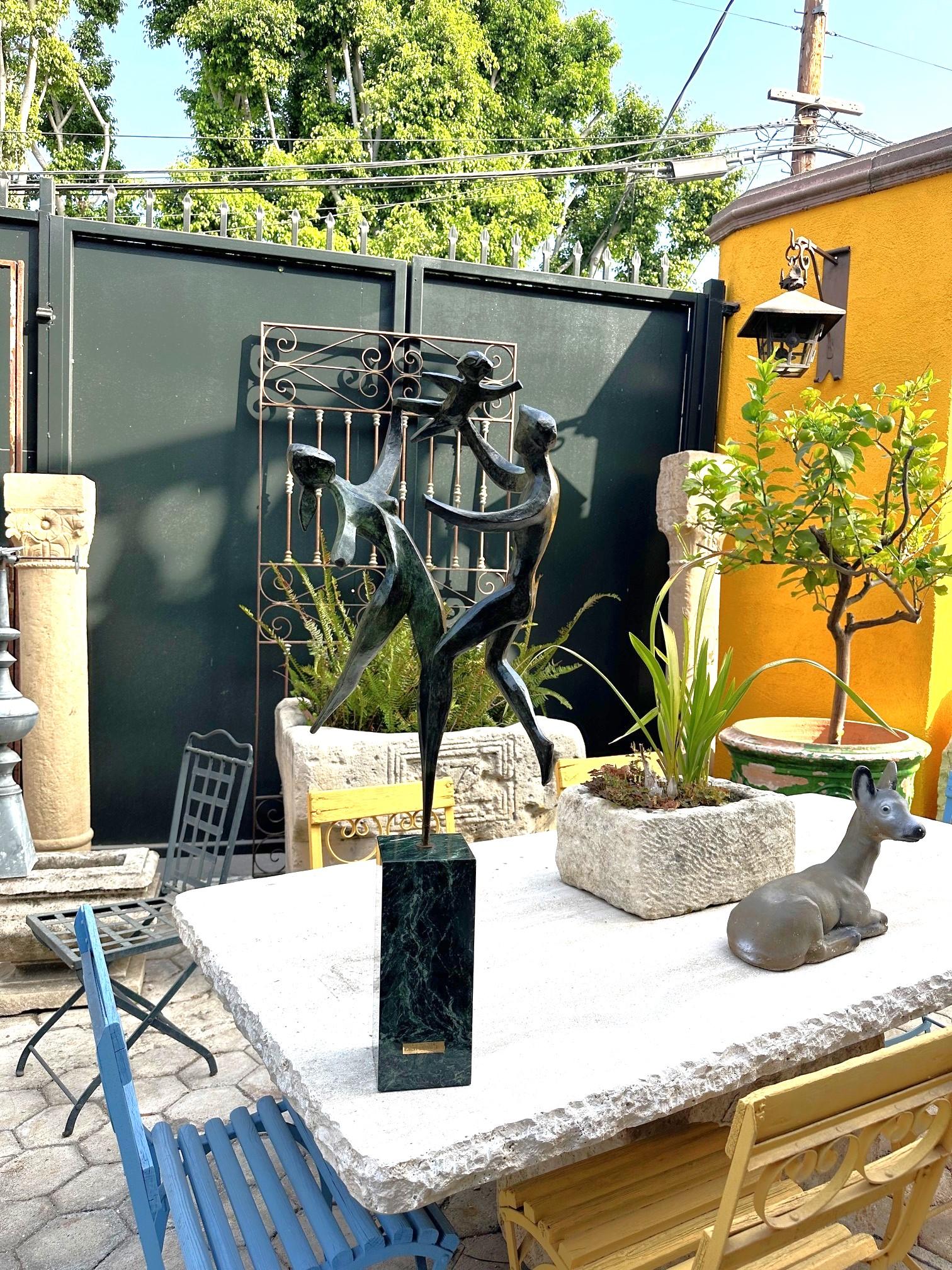Scultura in bronzo 20° C. Spirito di vita moderno dopo Robert Russin Base in marmo in vendita 1