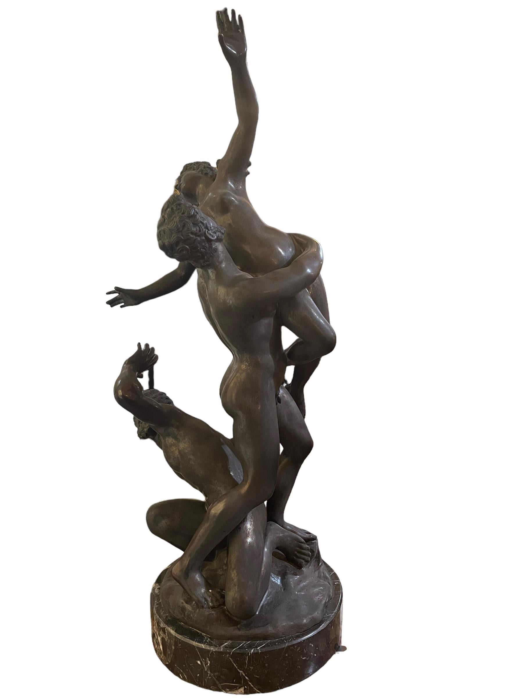 Classical Greek Bronze sculpture, 20th century, rape of the Sabine women
