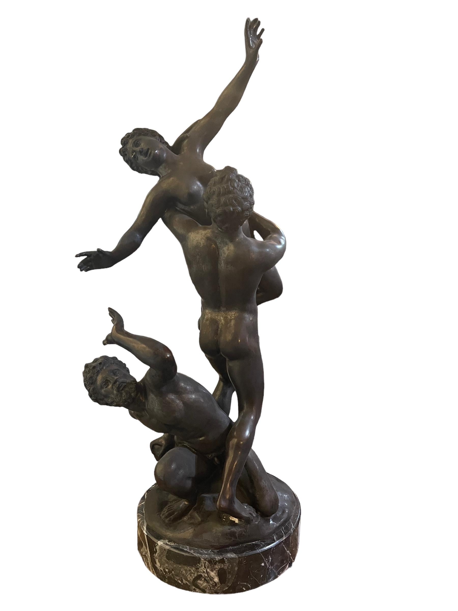 Italian Bronze sculpture, 20th century, rape of the Sabine women