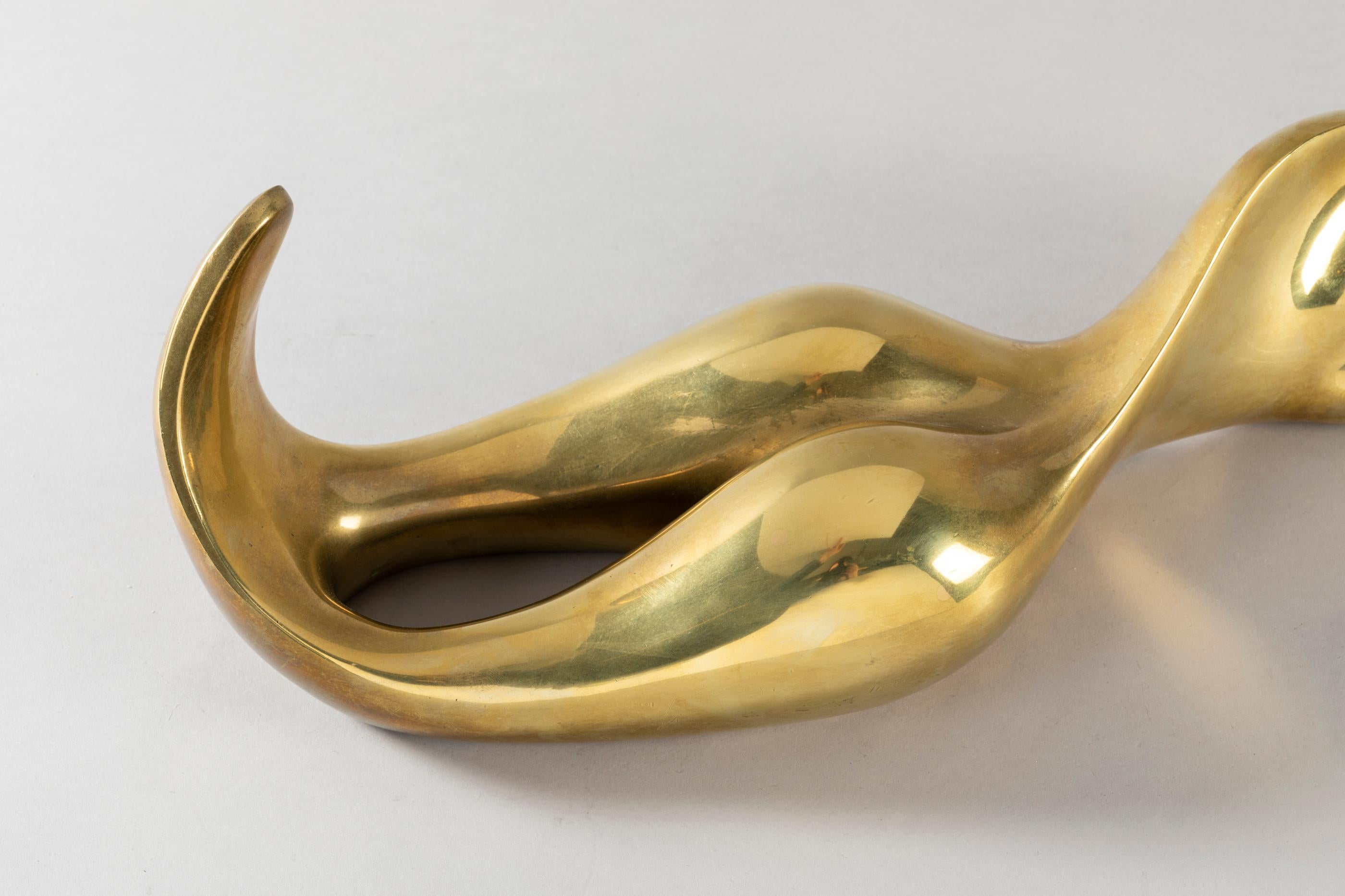 Mid-Century Modern Bronze Sculpture: a Woman Lying For Sale