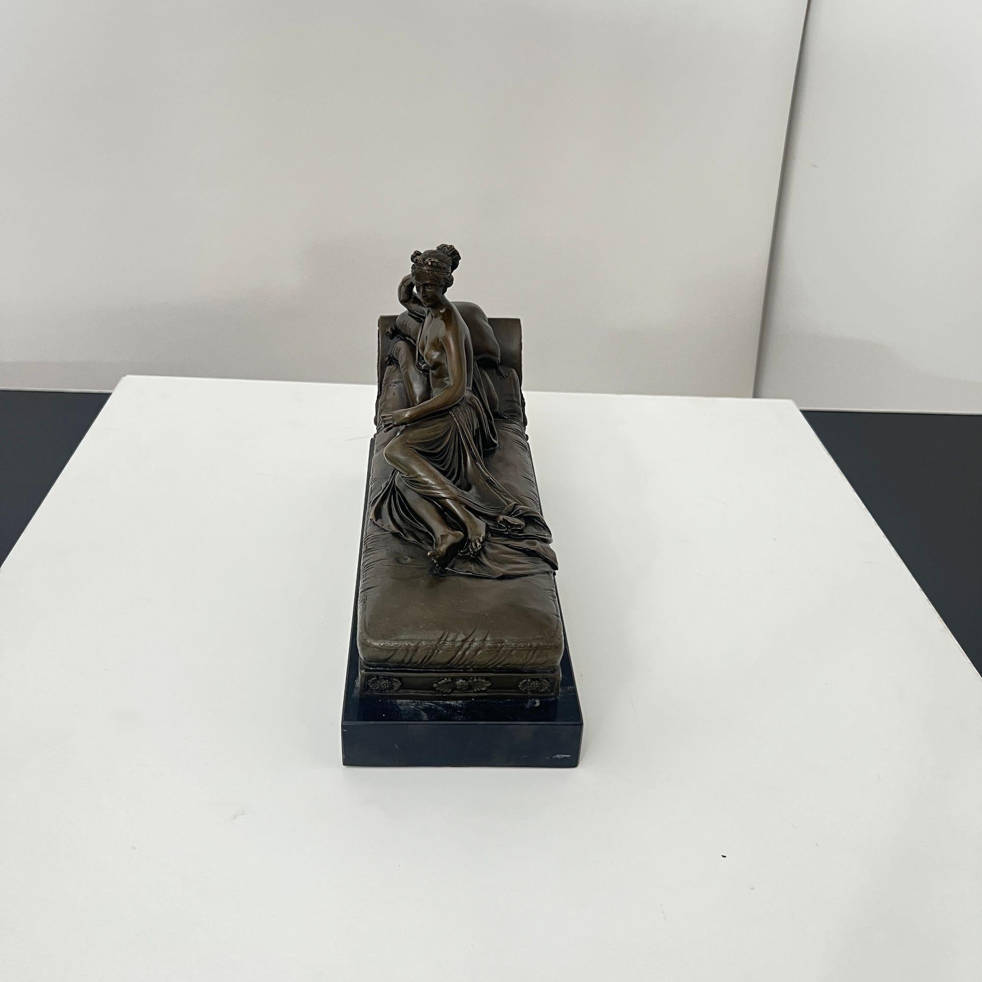 20th Century Bronze Sculpture after A. Canova, P. Bonaparte as Venus Victrix, Paris, 20th. C. For Sale