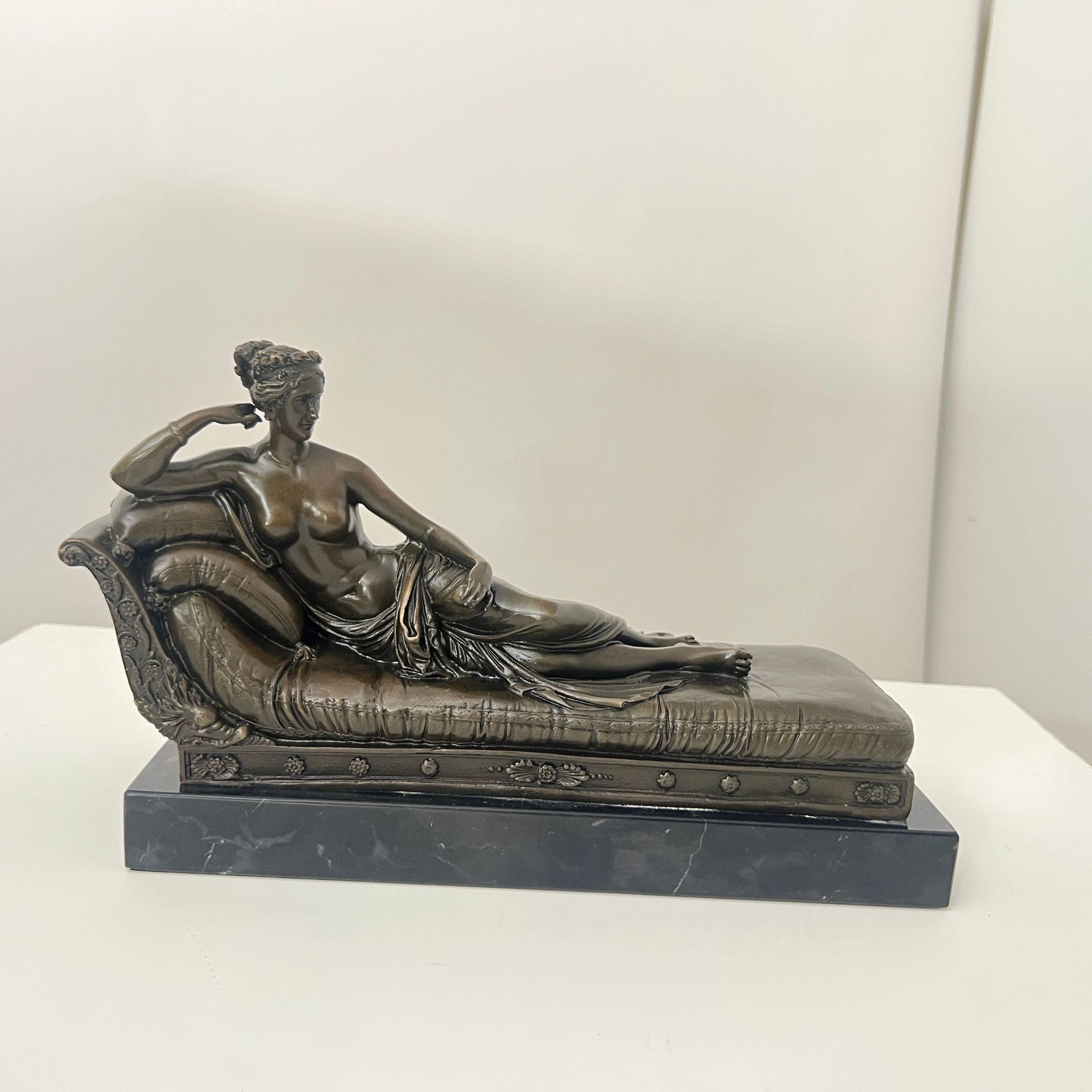Bronze Sculpture after A. Canova, P. Bonaparte as Venus Victrix, Paris, 20th. C. For Sale 1