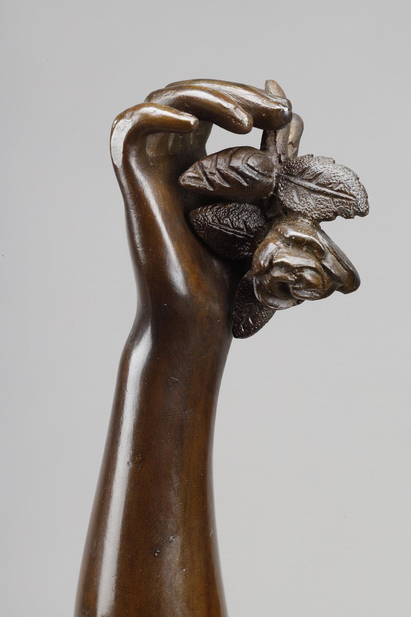 Bronzeskulptur, nach Hippolyte Moreau, „Dawn“, Bronzeskulptur im Angebot 9