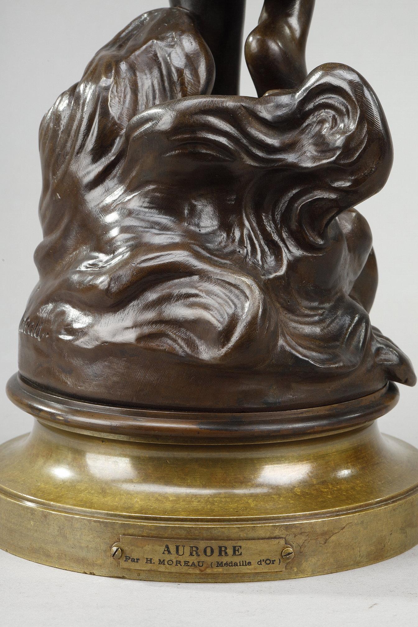Sculpture en bronze d'après Hippolyte Moreau, « Dawn » en vente 10