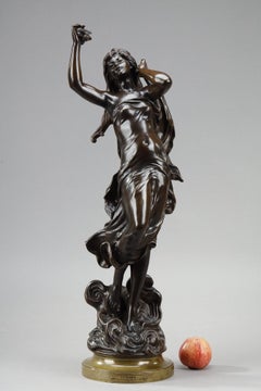 Bronze sculpture, after Hippolyte Moreau, "Dawn"