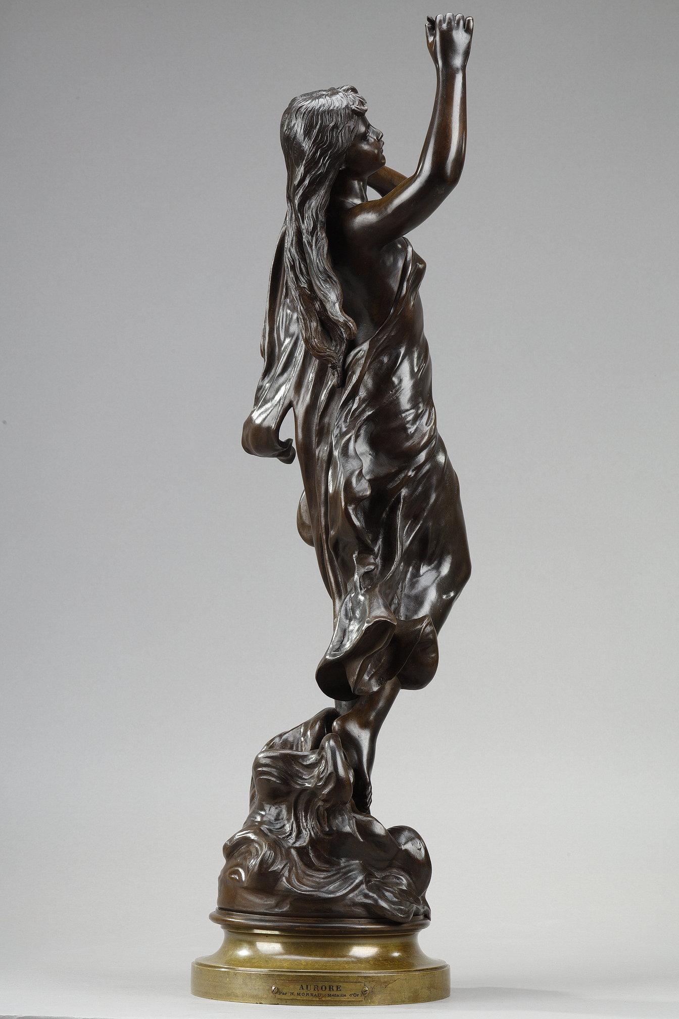 Sculpture en bronze d'après Hippolyte Moreau, « Dawn » Bon état - En vente à Paris, FR