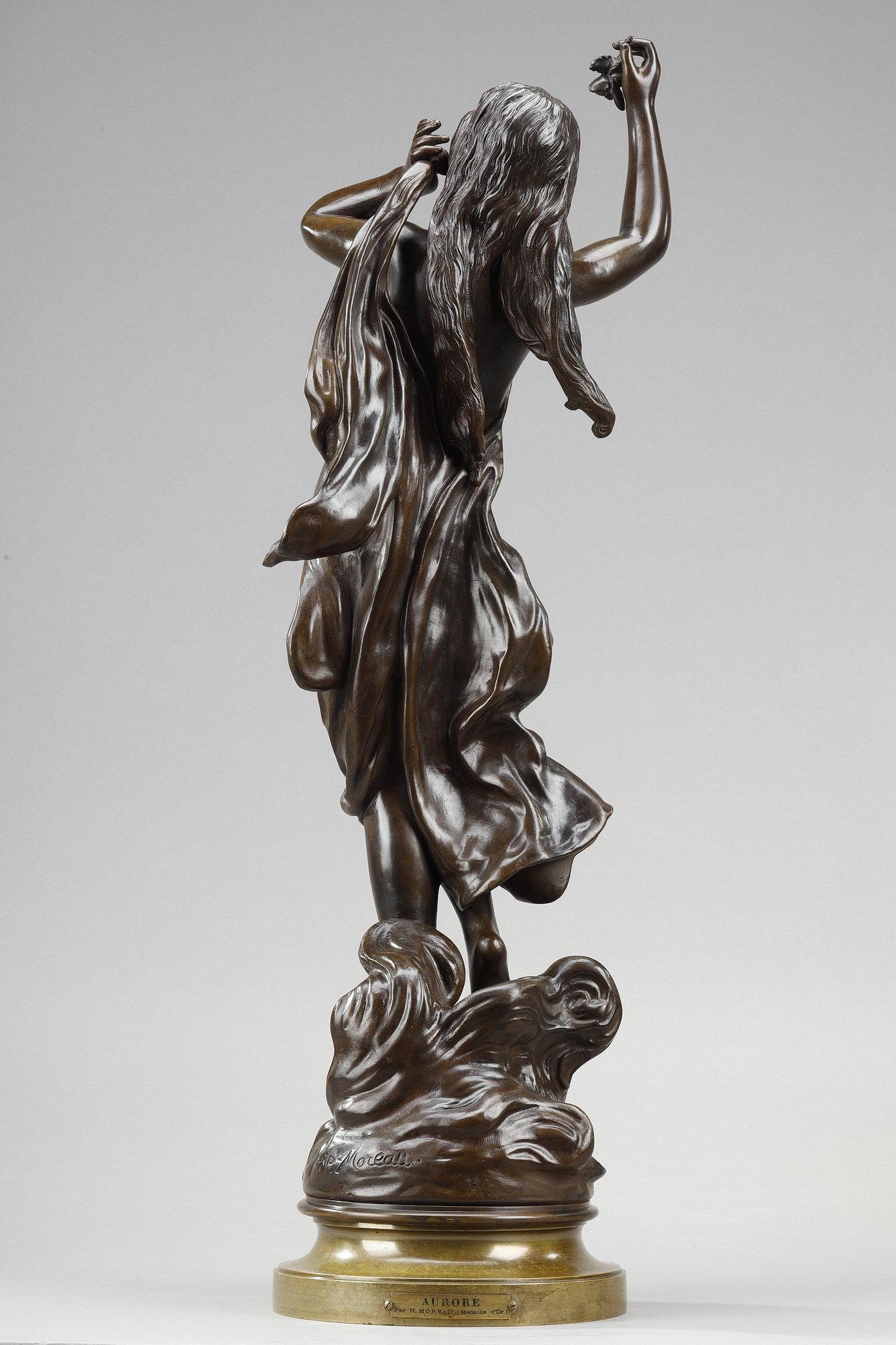 Bronzeskulptur, nach Hippolyte Moreau, „Dawn“, Bronzeskulptur im Angebot 1