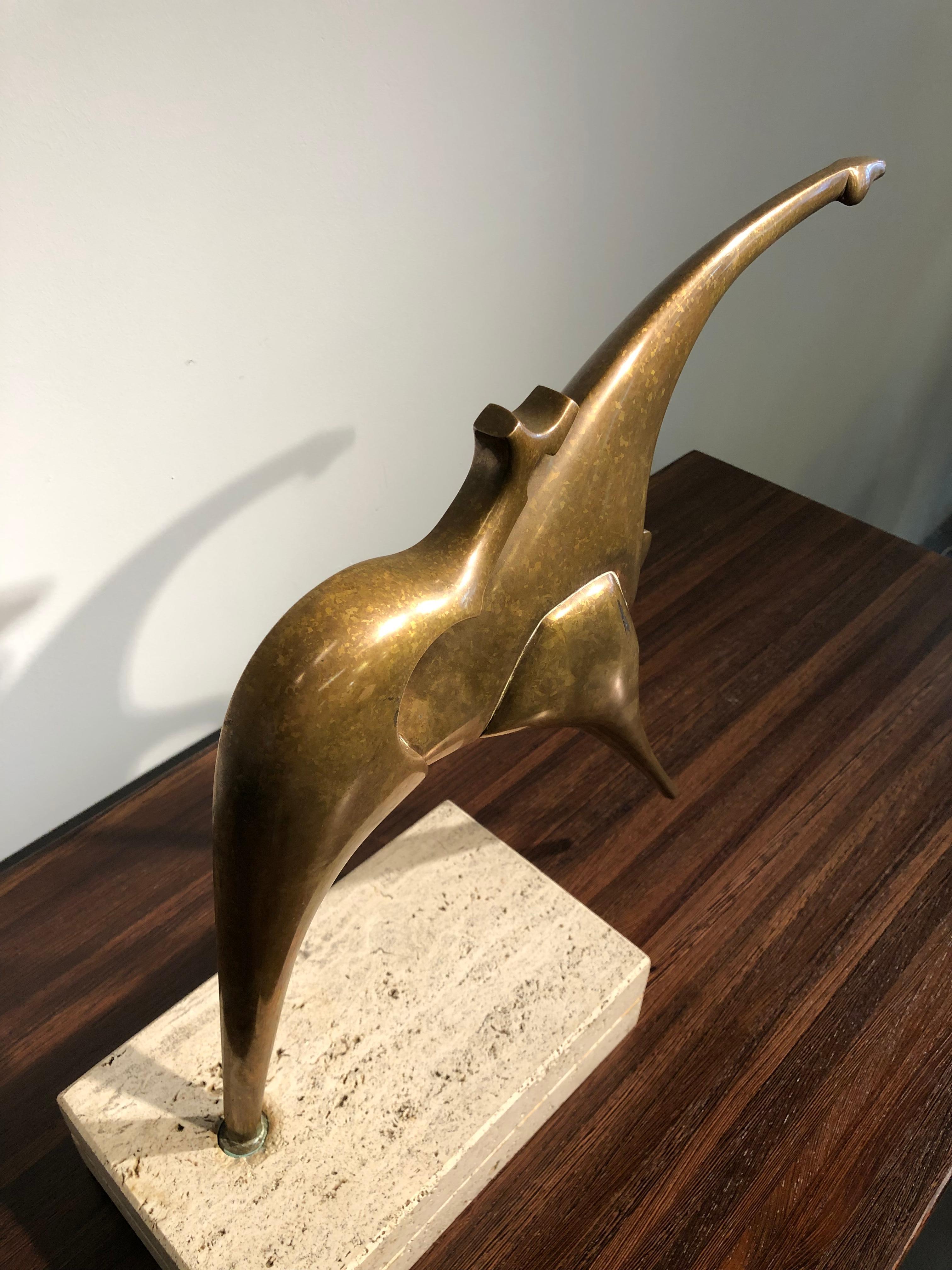 Cast Bronze Sculpture “Amazon” by Nikos Kessanlis from the seventies 