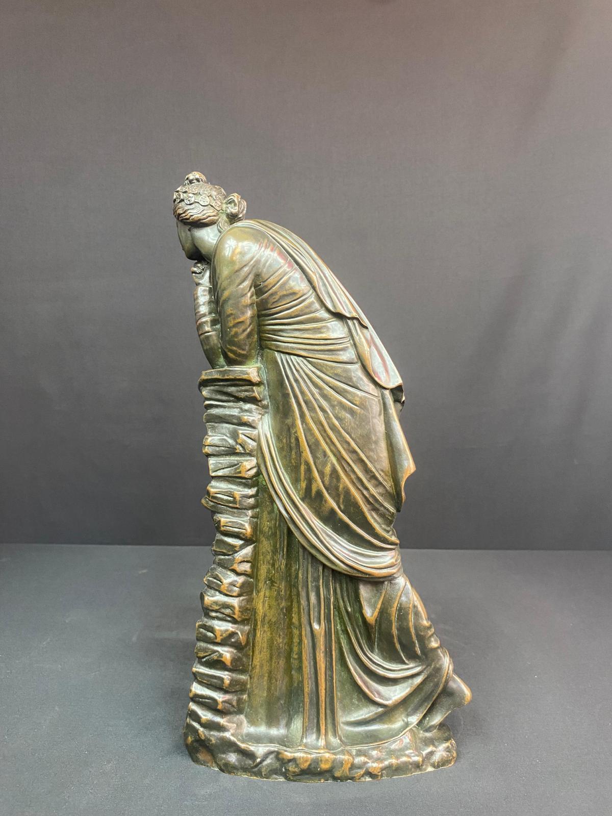 Greco Roman Bronze Sculpture - Ancient Woman - Barbedienne / Colas - France - 19th For Sale