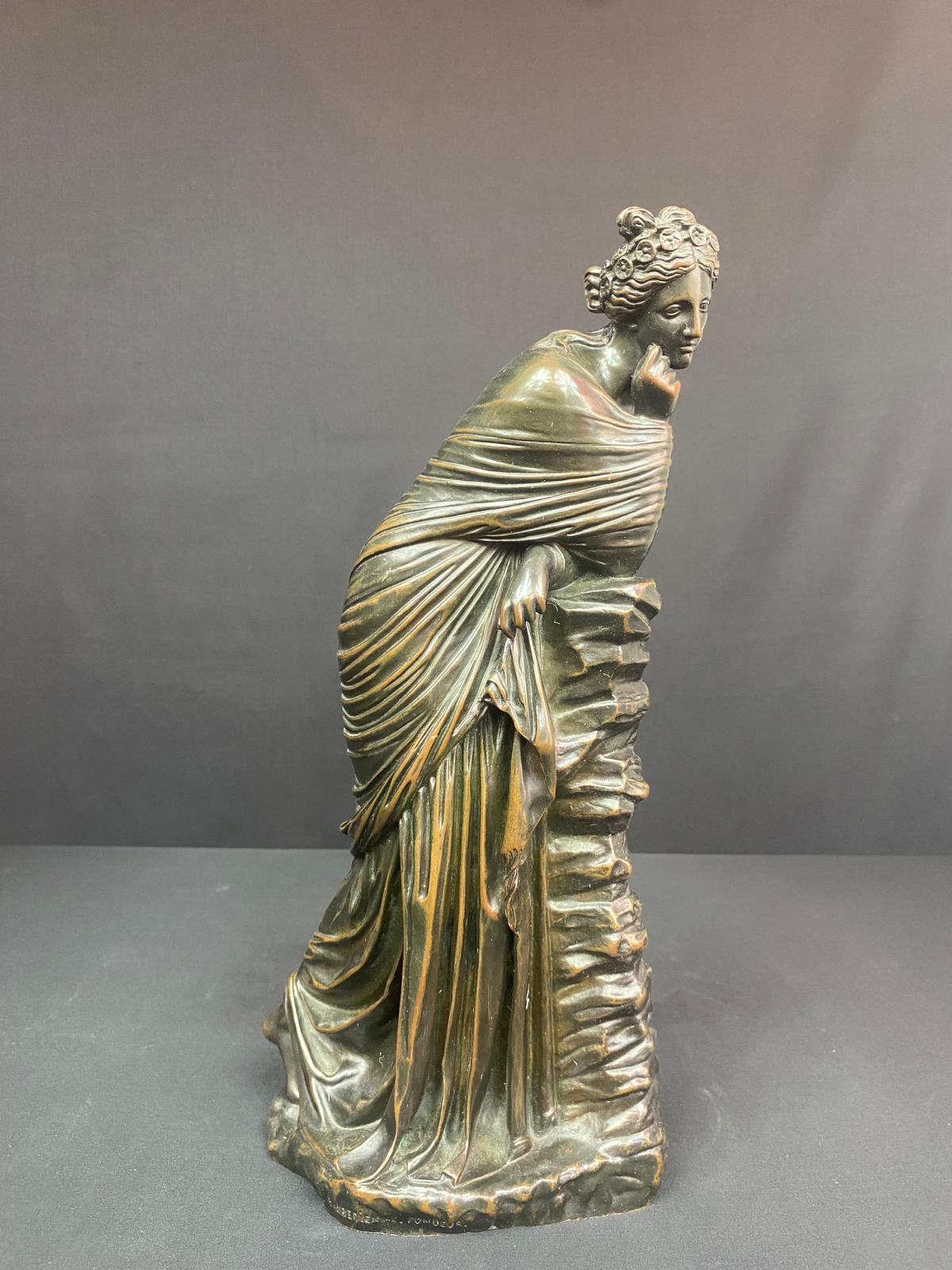 Bronze Sculpture - Ancient Woman - Barbedienne / Colas - France - 19th For Sale 2