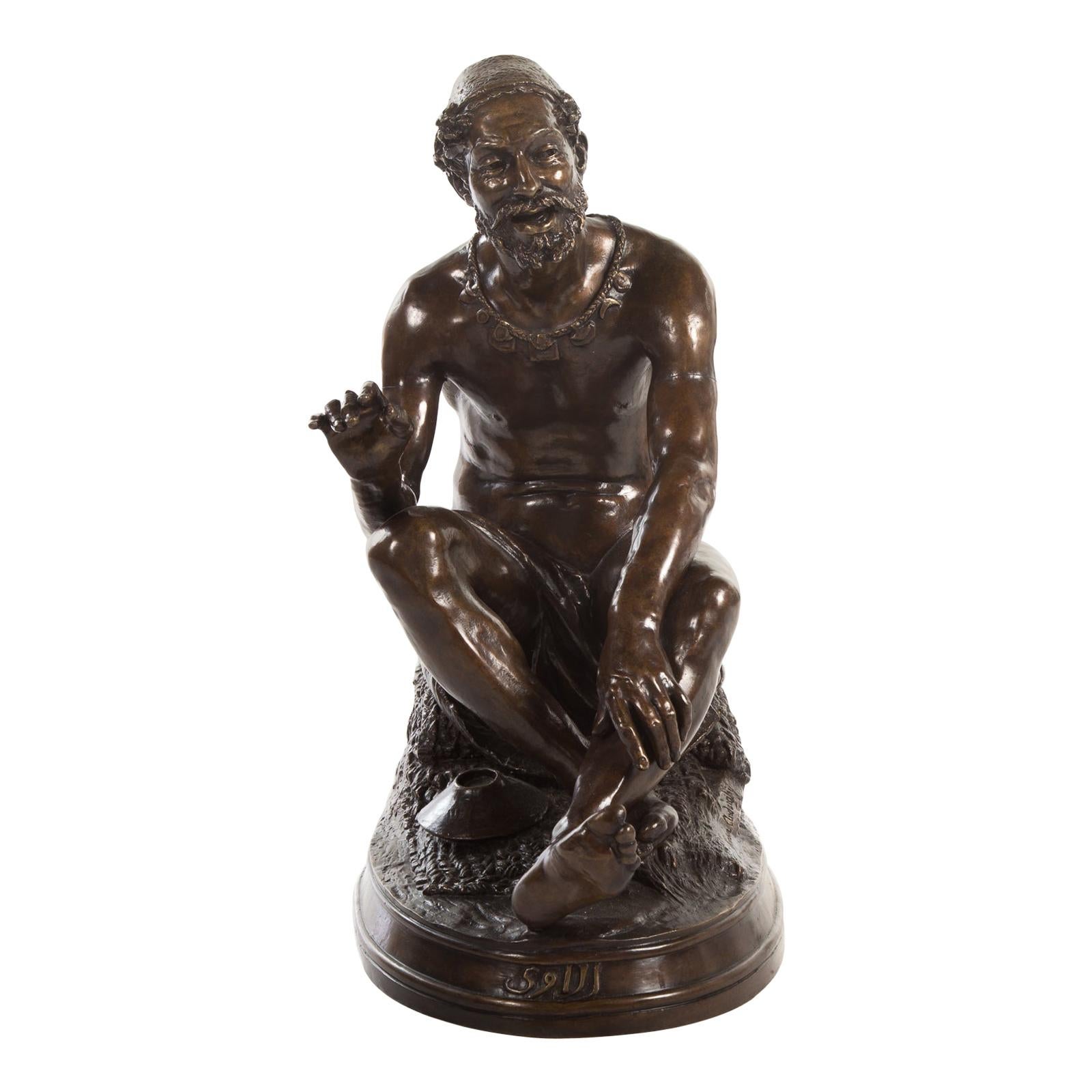 Young Arab with His Sword, Bronze Statue by Clement L. Steiner at 1stdibs