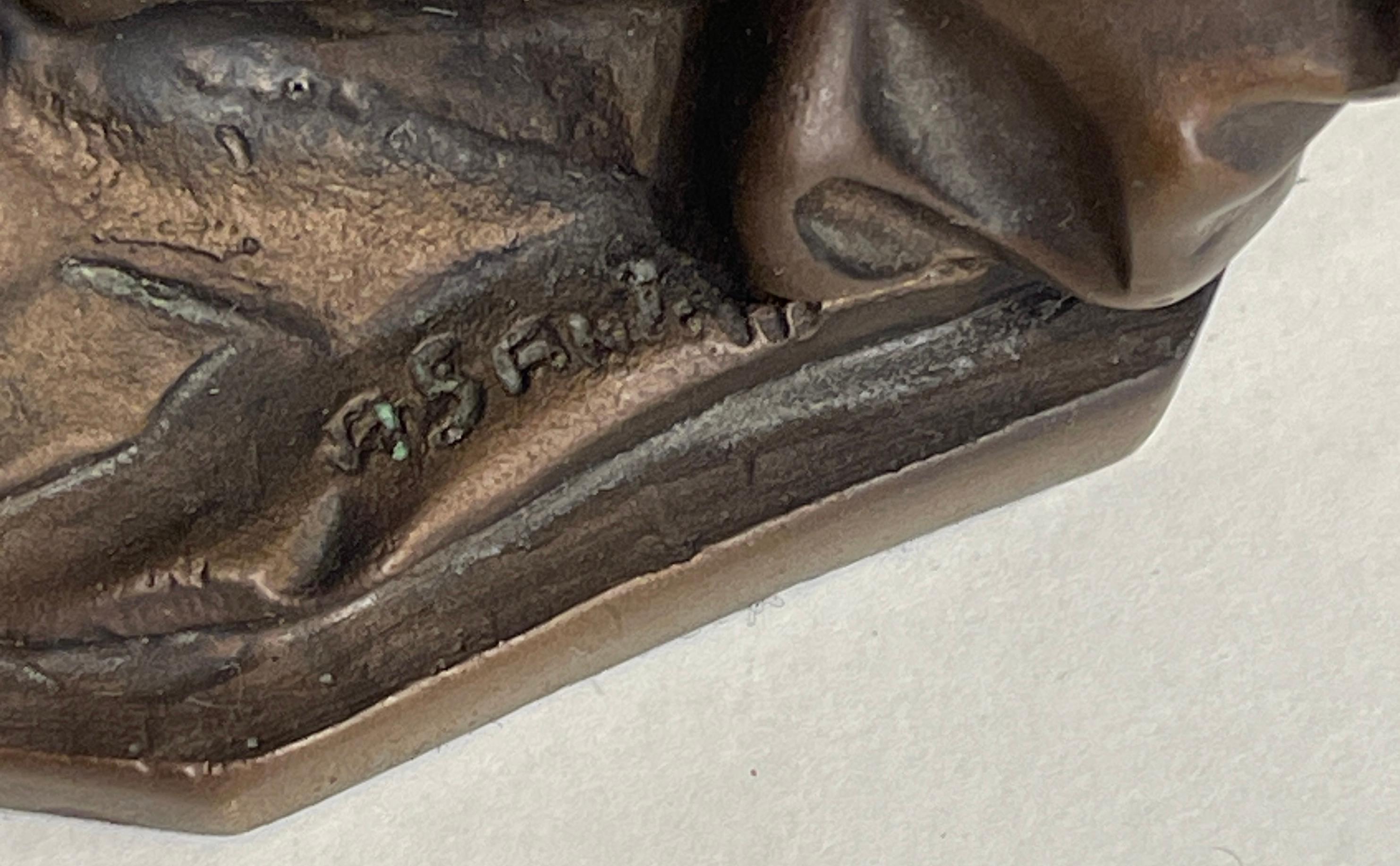 Bronze Sculpture Arch Angel Michael's Battle with the Devil, Signed A. Saulon For Sale 3