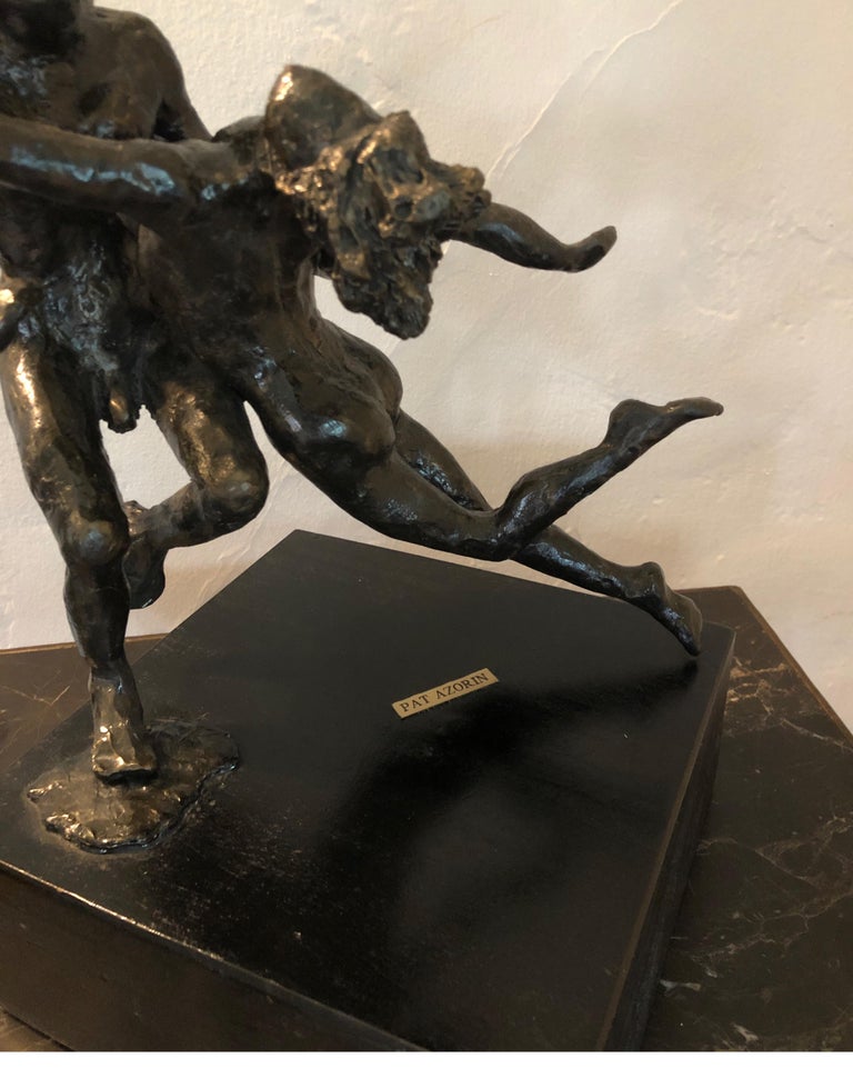Unknown Bronze Sculpture Art Deco Nude Male and Female Ballet Dancers, Degas Style For Sale
