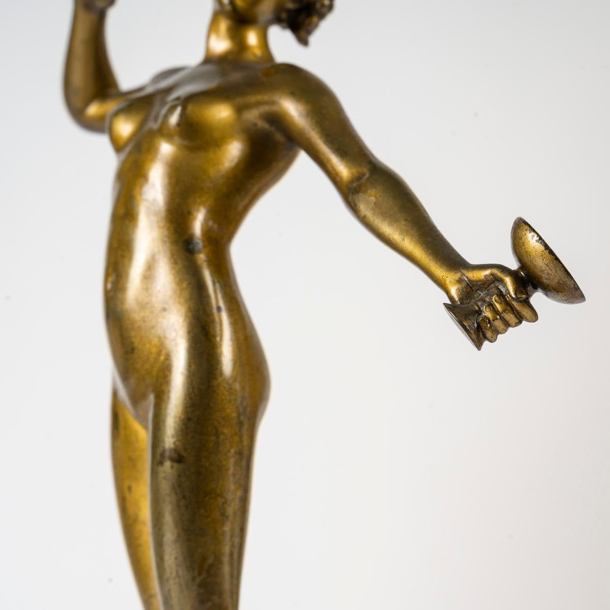 20th Century Bronze Sculpture, Art Deco Period, 1930, Signed Brandel.