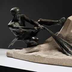 Bronzeskulptur „Athlete“ aus Bronze von Max le Verrier