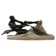 Bronzeskulptur „Athlete“ aus Bronze von Max le Verrier