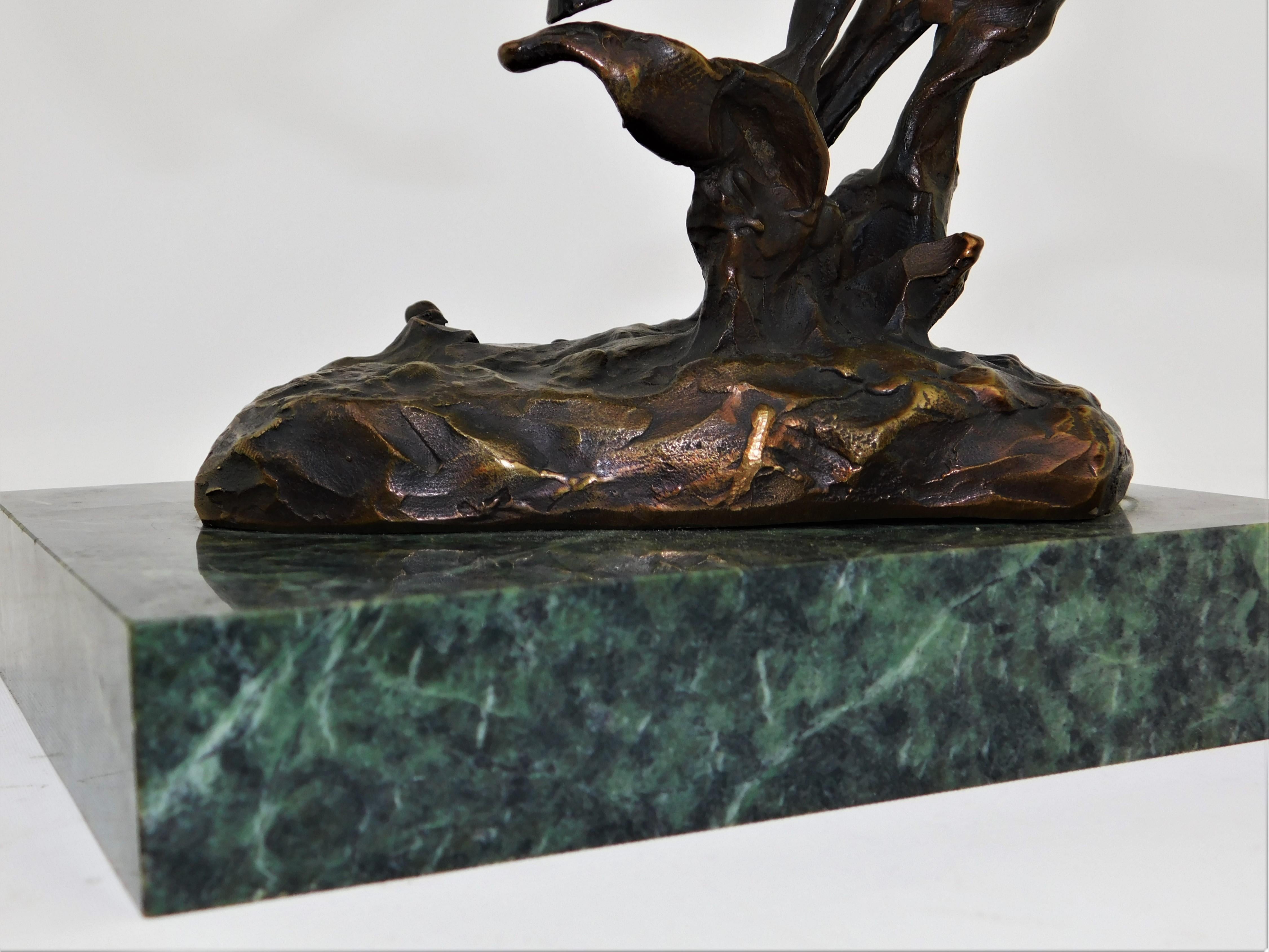 Bronze Sculpture Austrian Carl Kauba Rodeo Cowboy Marble, circa 1900 For Sale 10