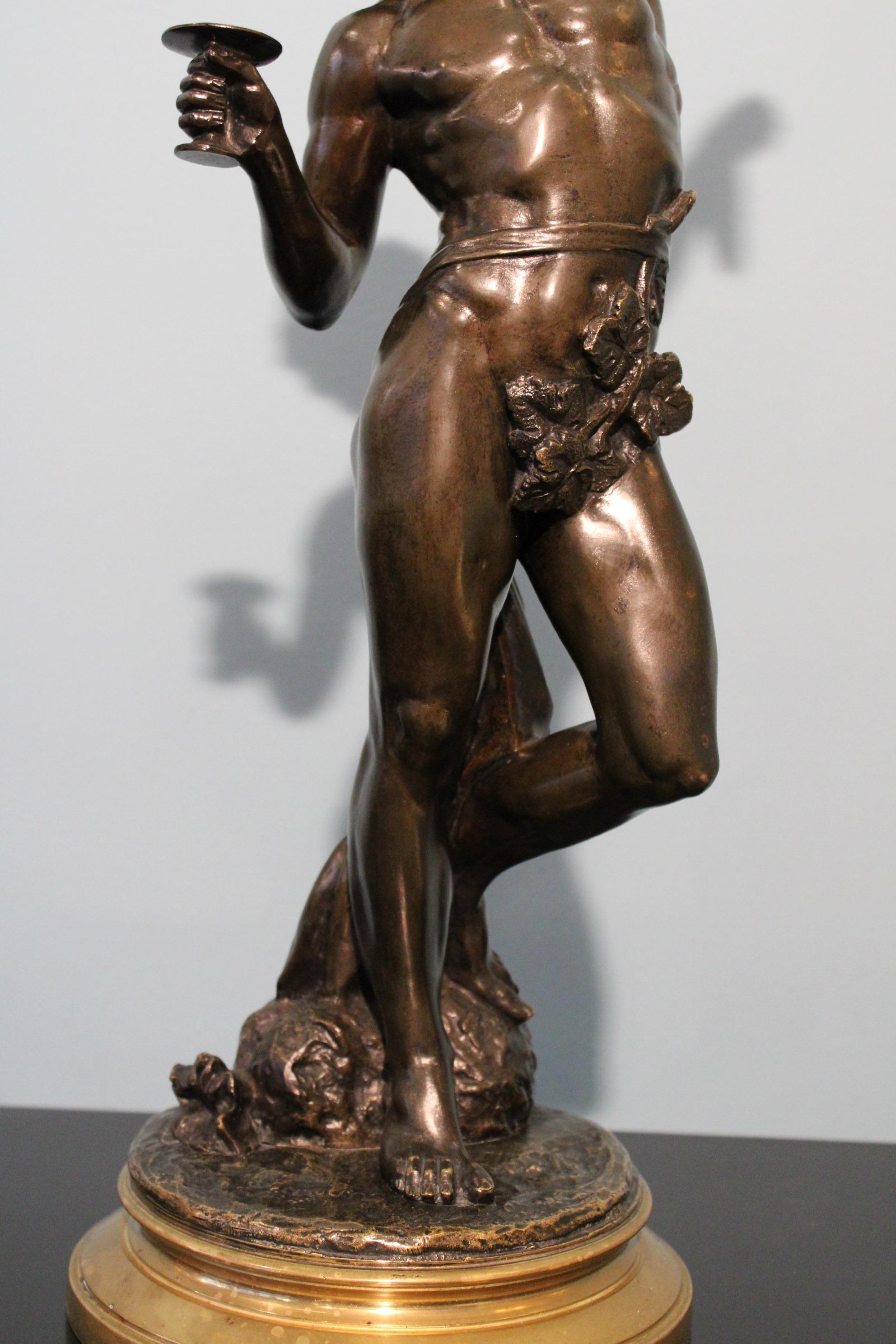 Bronze Sculpture Bacchus by Jacques Marin In Good Condition In Paris, FR