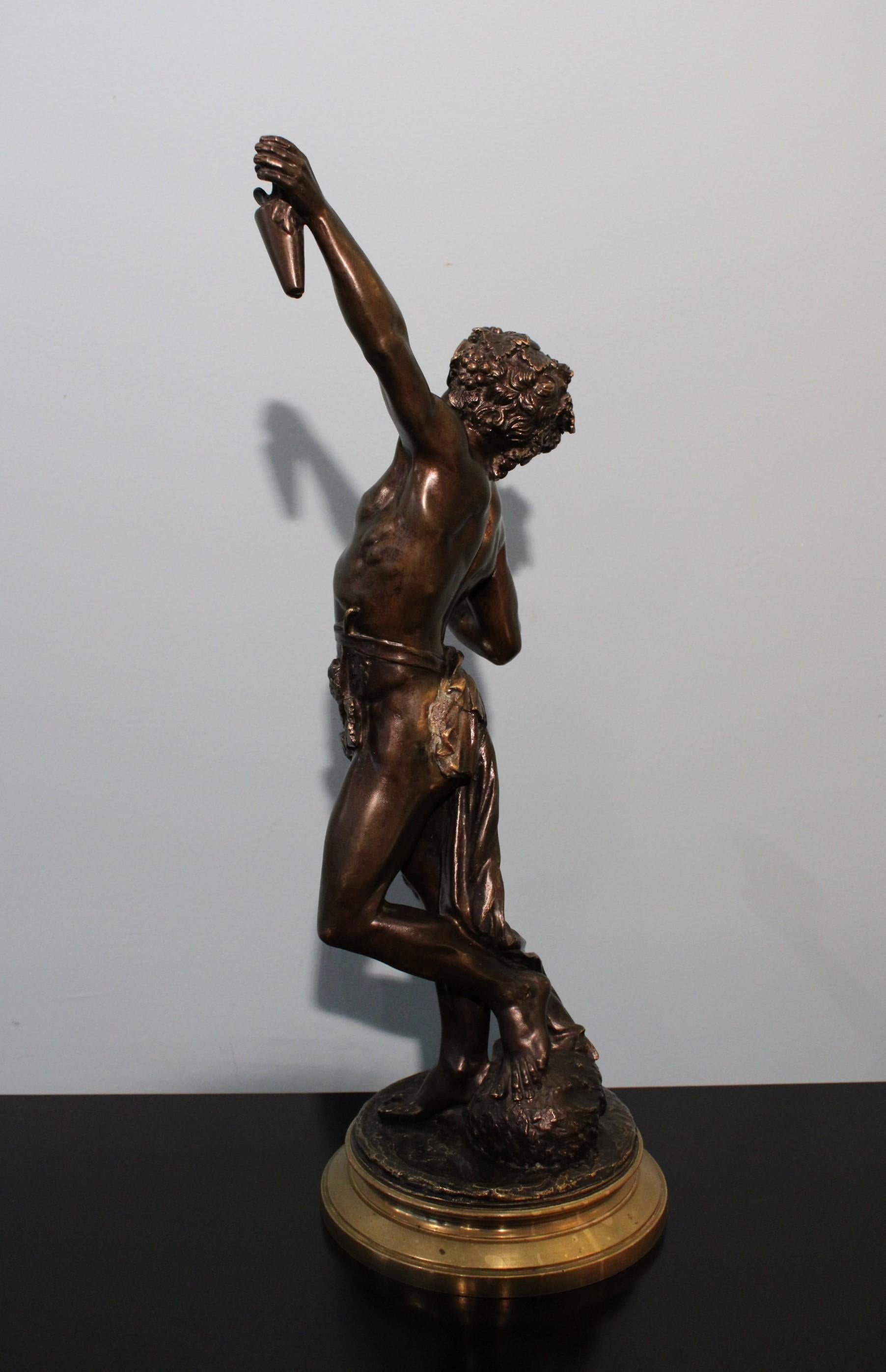 Bronze Sculpture Bacchus by Jacques Marin 2