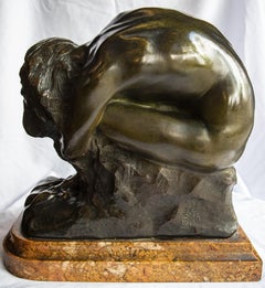 Bronze Sculpture, "Baigneuse", Signed A. Gory, Paris, circa 1920